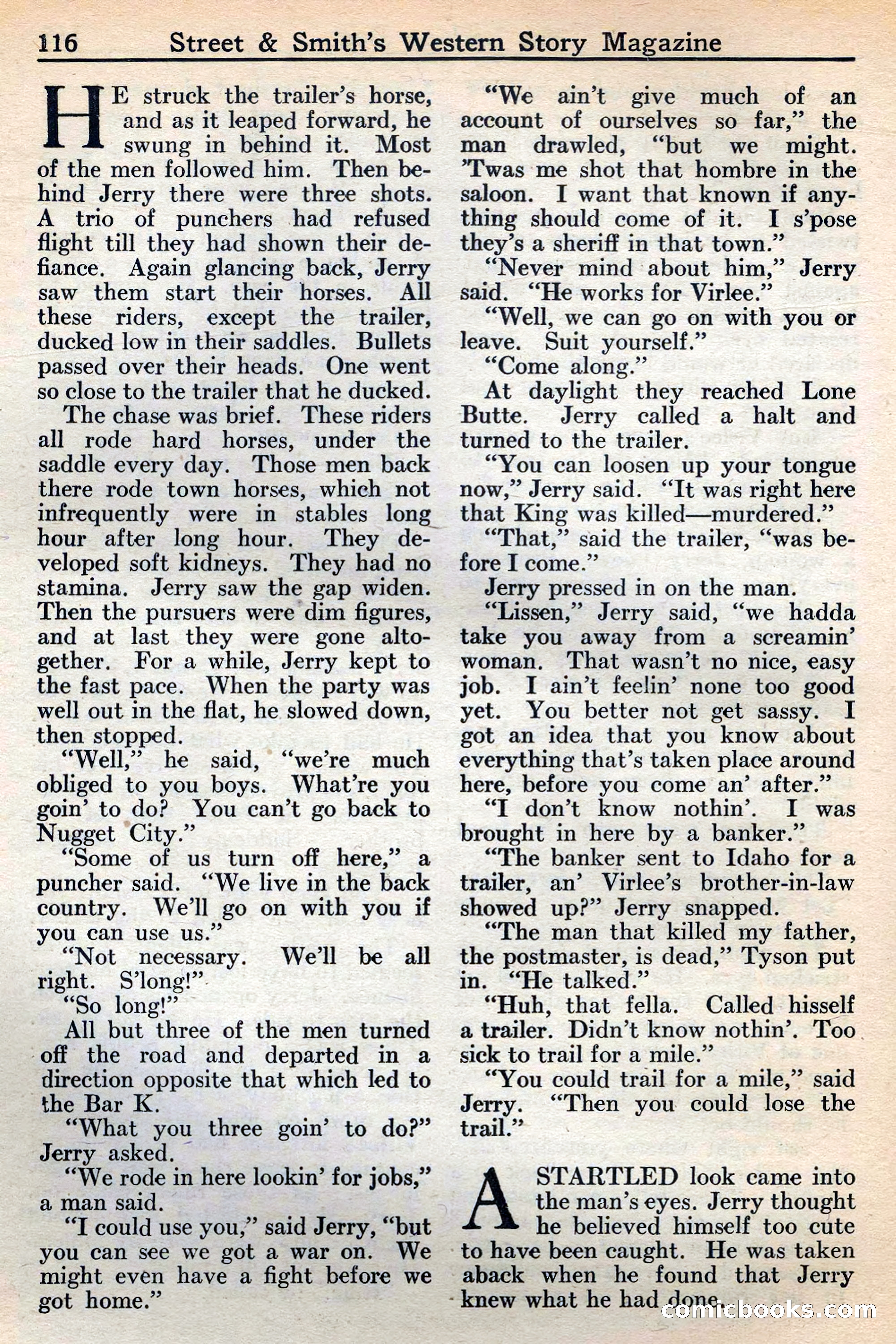 Western Story Magazine, May 12, 1934 — page 118: Pulp Fiction, 1934