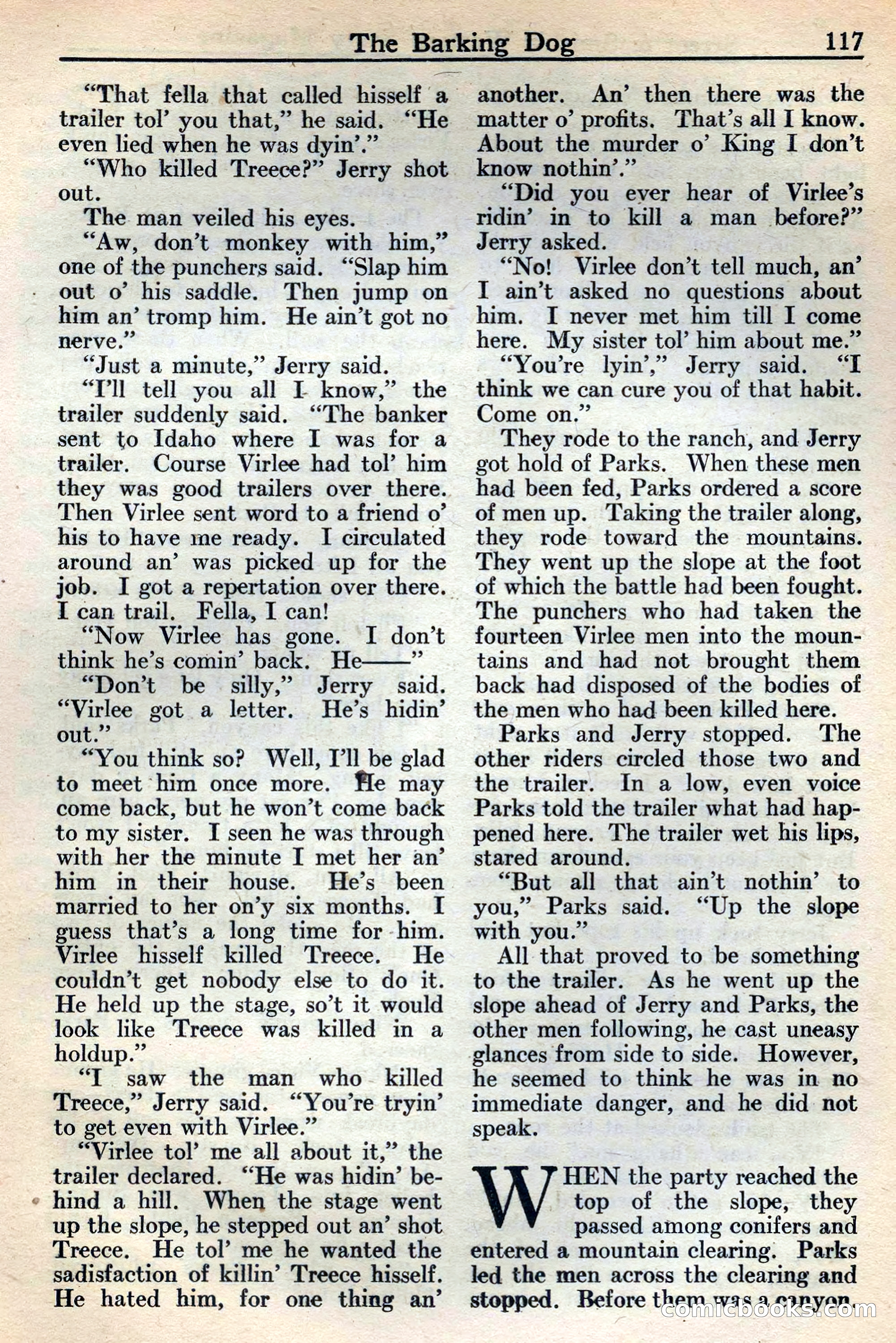 Western Story Magazine, May 12, 1934 — page 119: Pulp Fiction, 1934