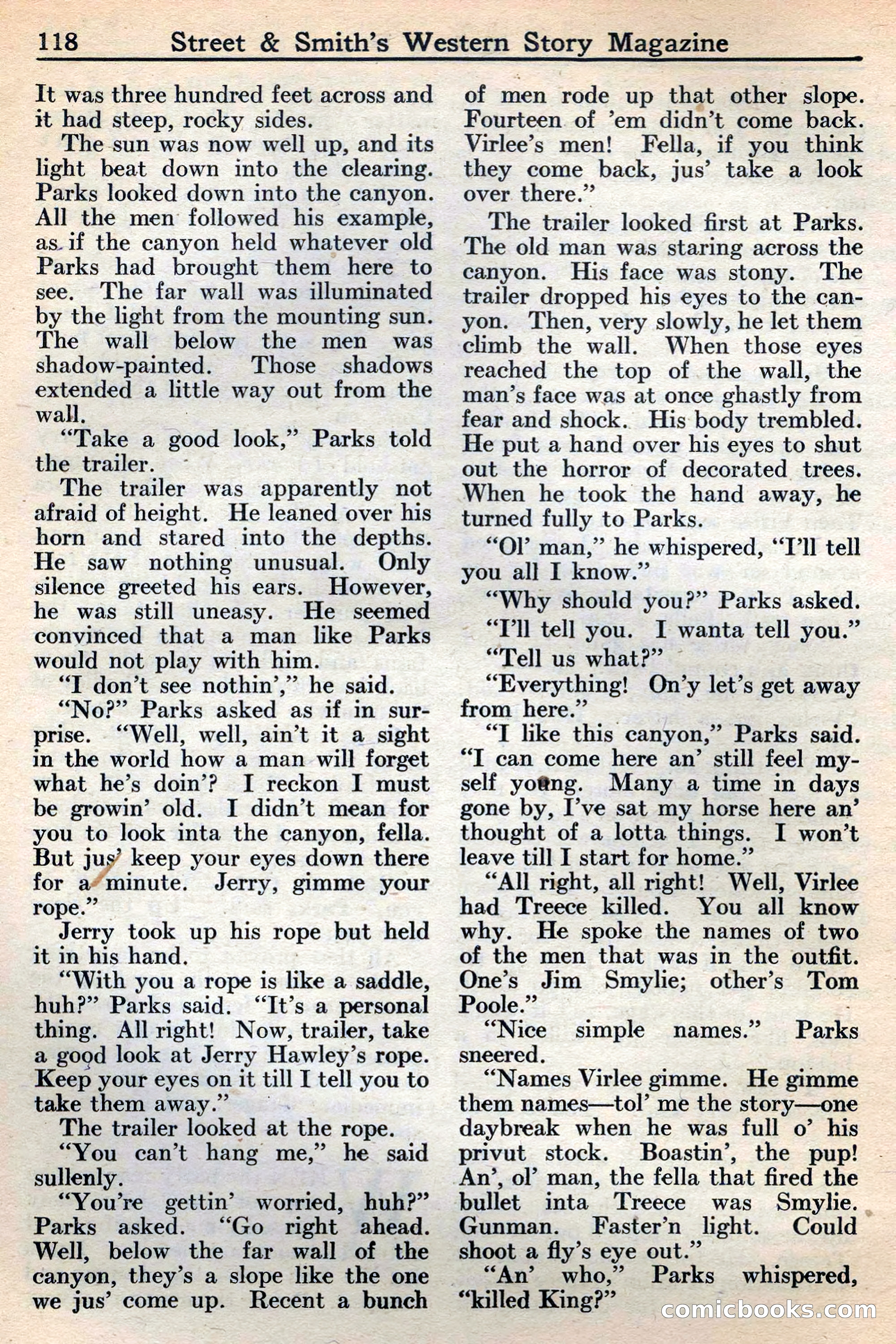 Western Story Magazine, May 12, 1934 — page 120: Pulp Fiction, 1934