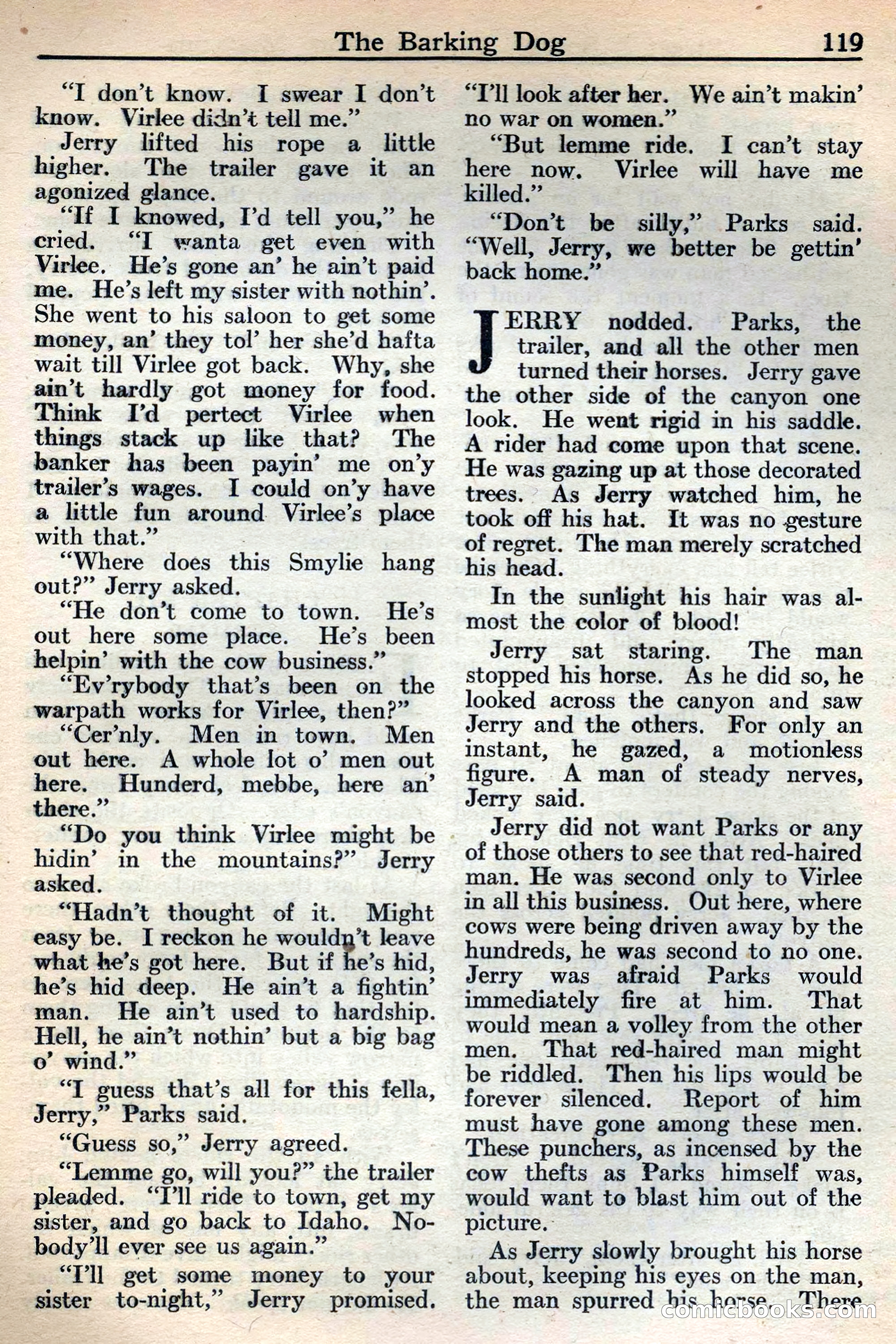 Western Story Magazine, May 12, 1934 — page 121: Pulp Fiction, 1934