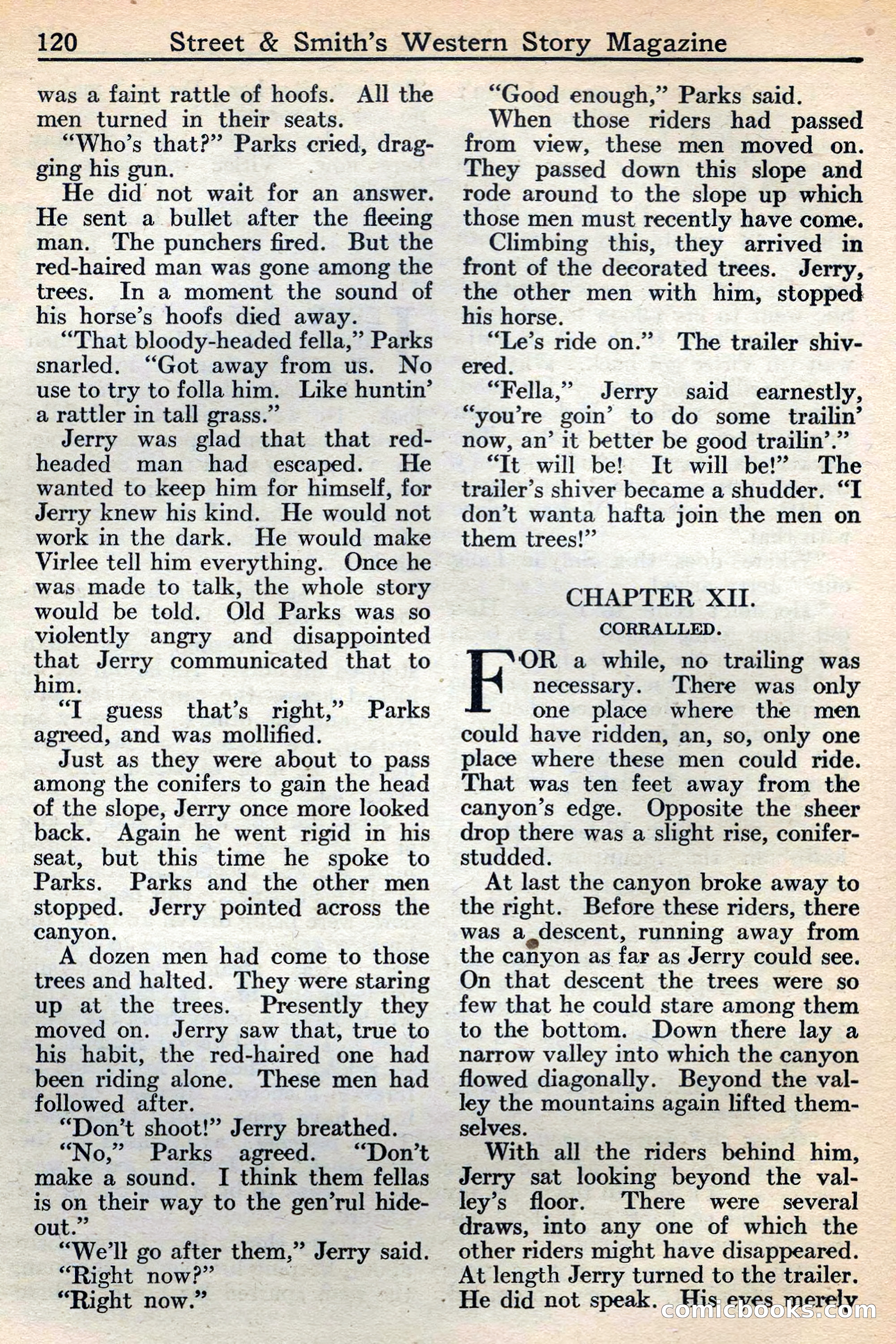 Western Story Magazine, May 12, 1934 — page 122: Pulp Fiction, 1934