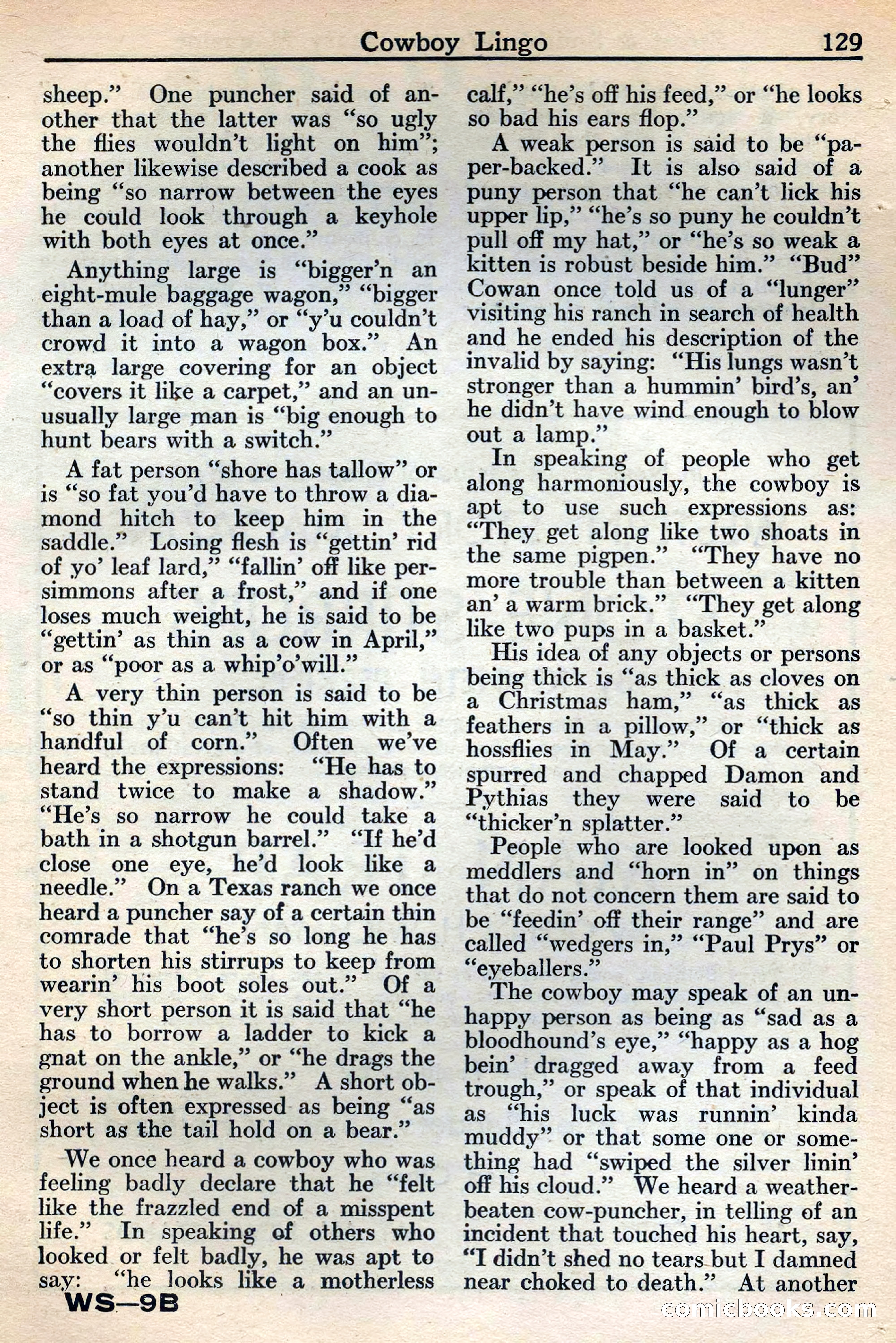 Western Story Magazine, May 12, 1934 — page 131: Pulp Fiction, 1934
