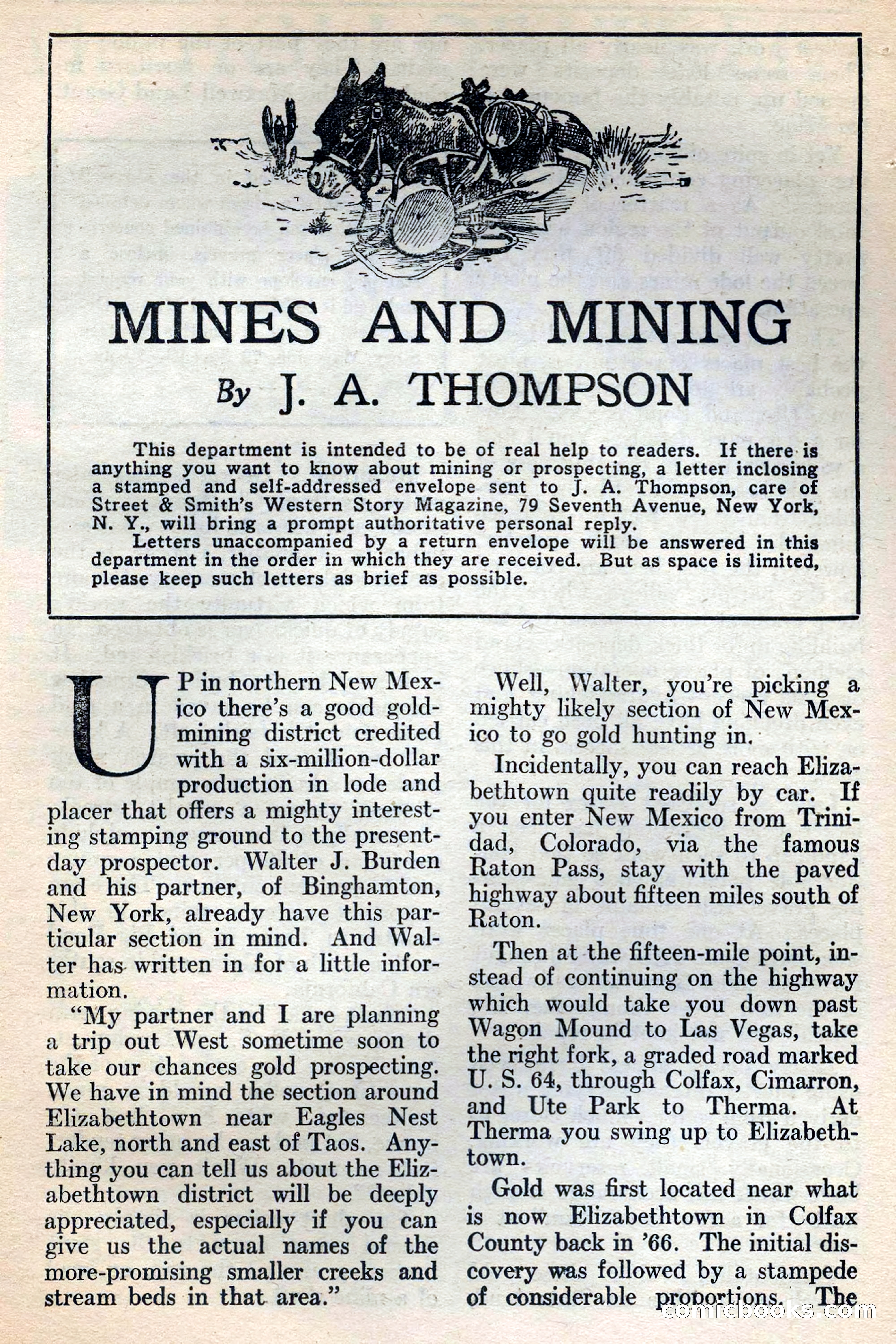 Western Story Magazine, May 12, 1934 — page 135: Pulp Fiction, 1934