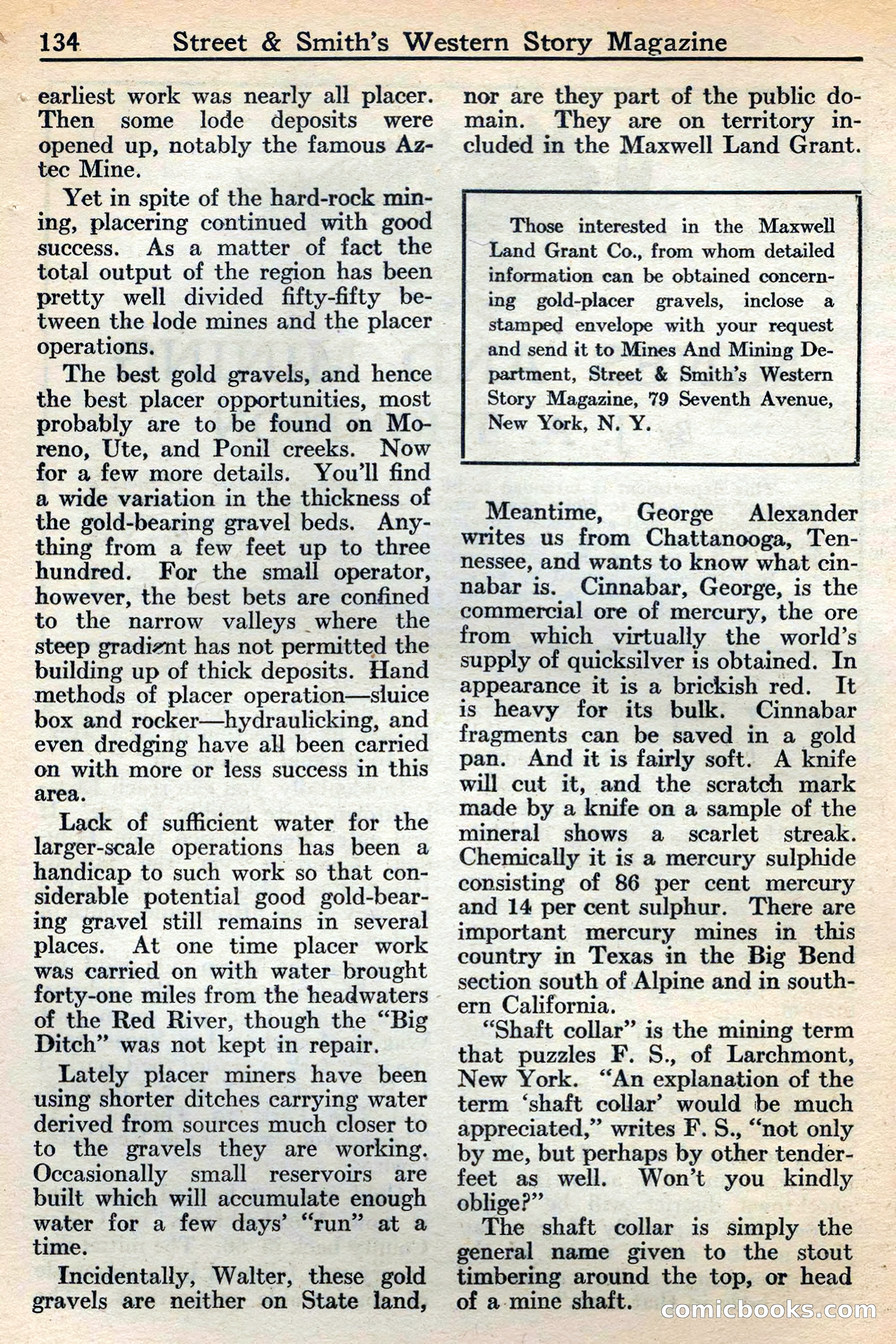 Western Story Magazine, May 12, 1934 — page 136: Pulp Fiction, 1934