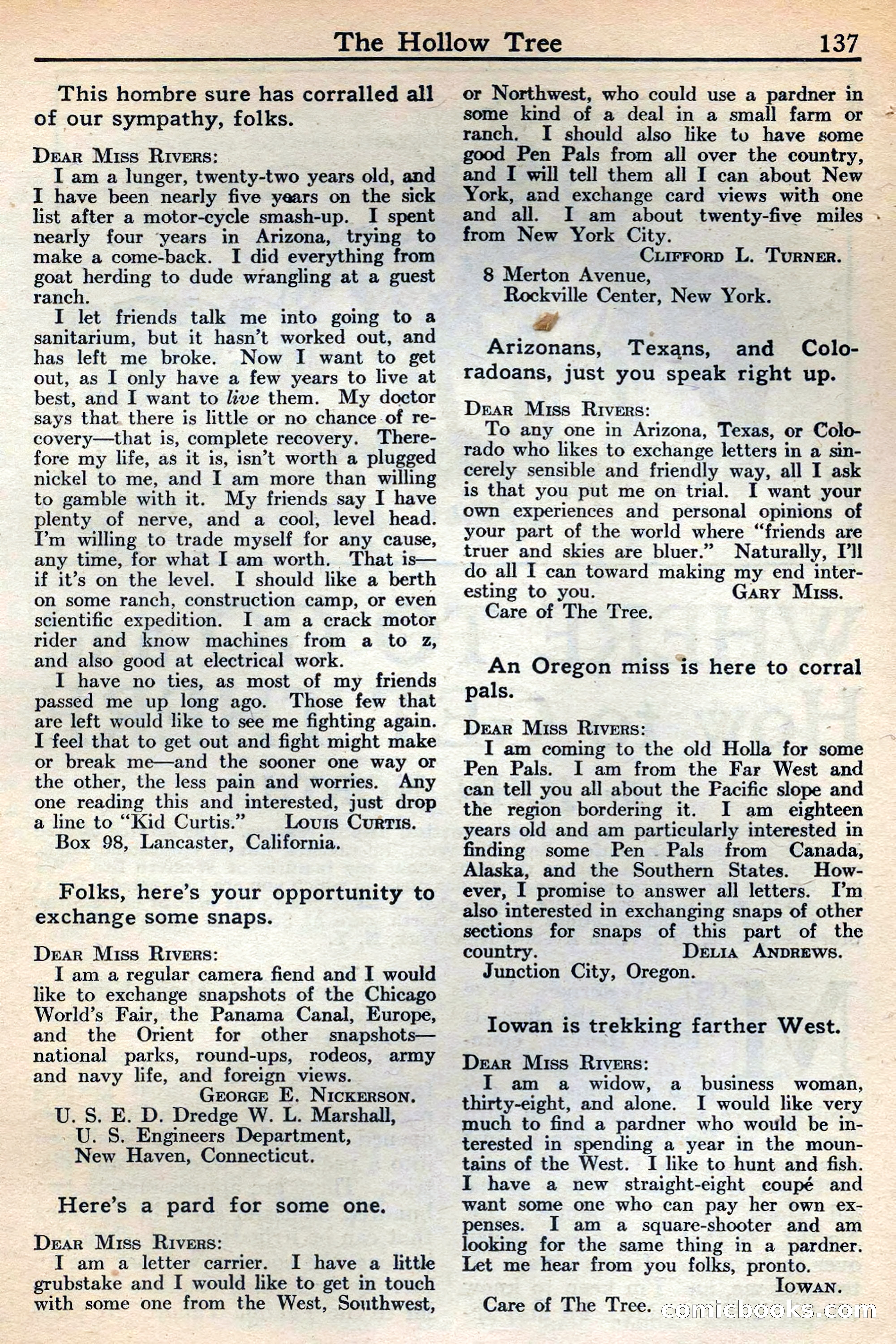 Western Story Magazine, May 12, 1934 — page 139: Pulp Fiction, 1934
