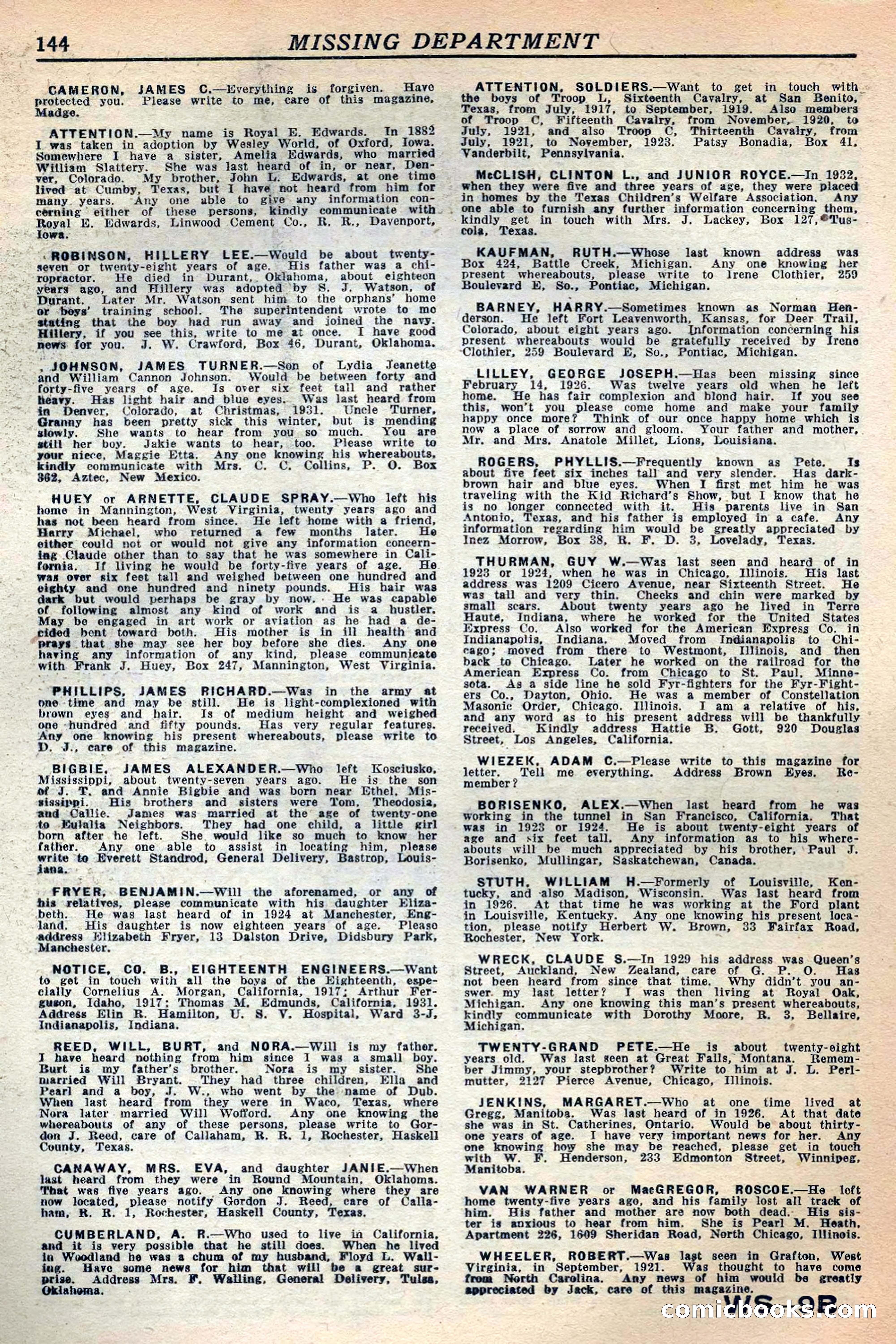 Western Story Magazine, May 12, 1934 — page 146: Pulp Fiction, 1934