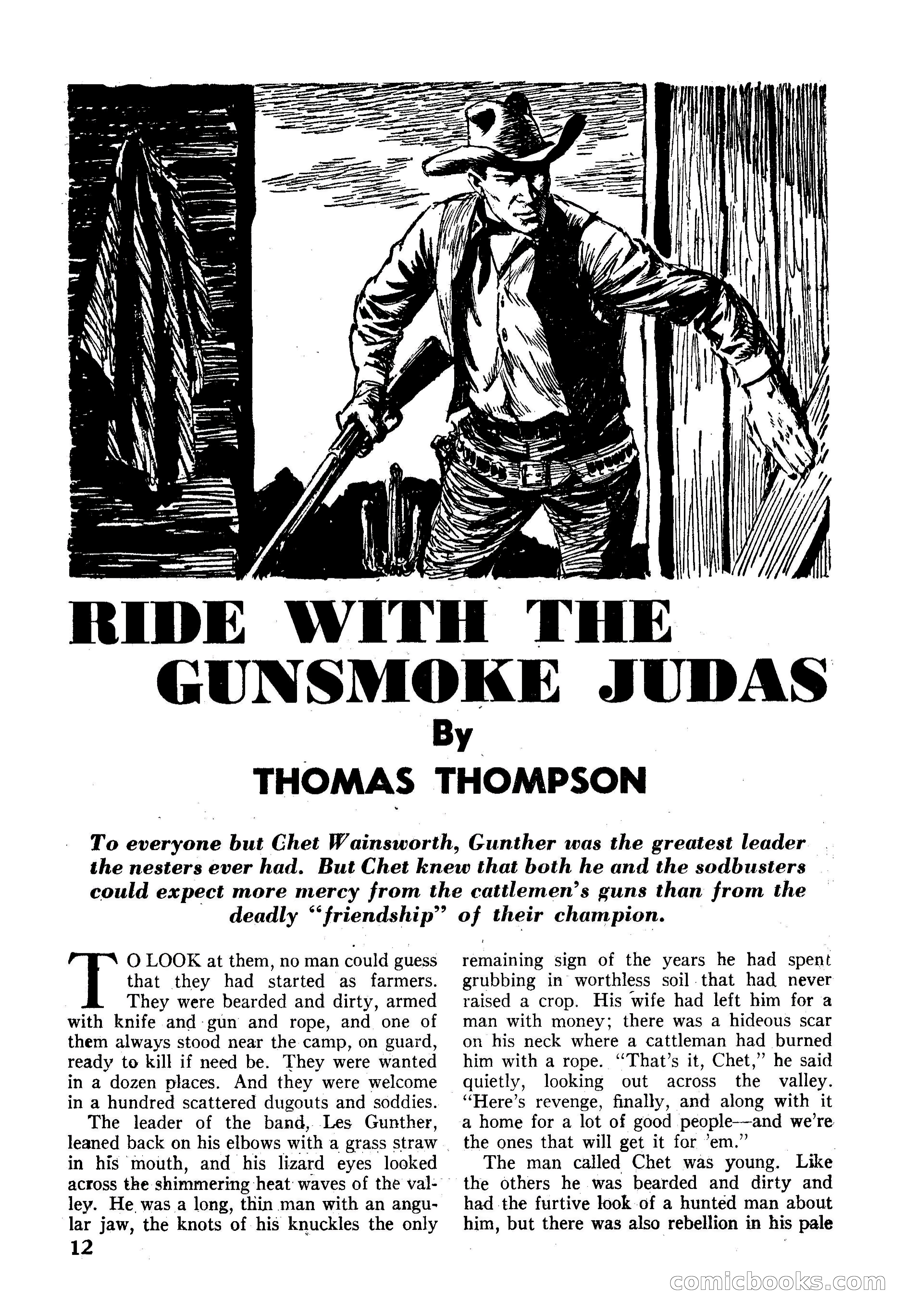 Fifteen Western Tales, January 1953 — page 12: Pulp Fiction, 1953