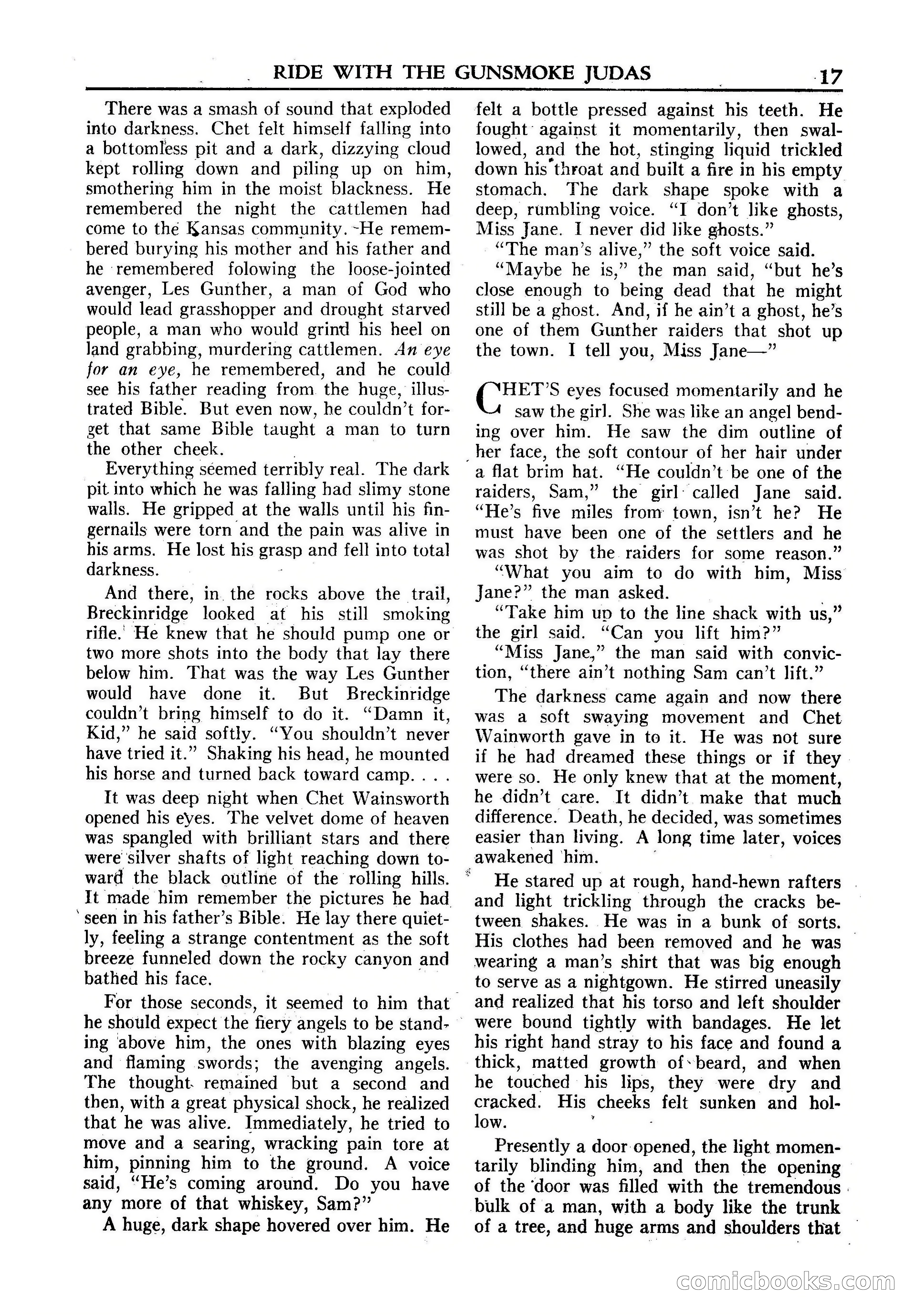 Fifteen Western Tales, January 1953 — page 17: Pulp Fiction, 1953