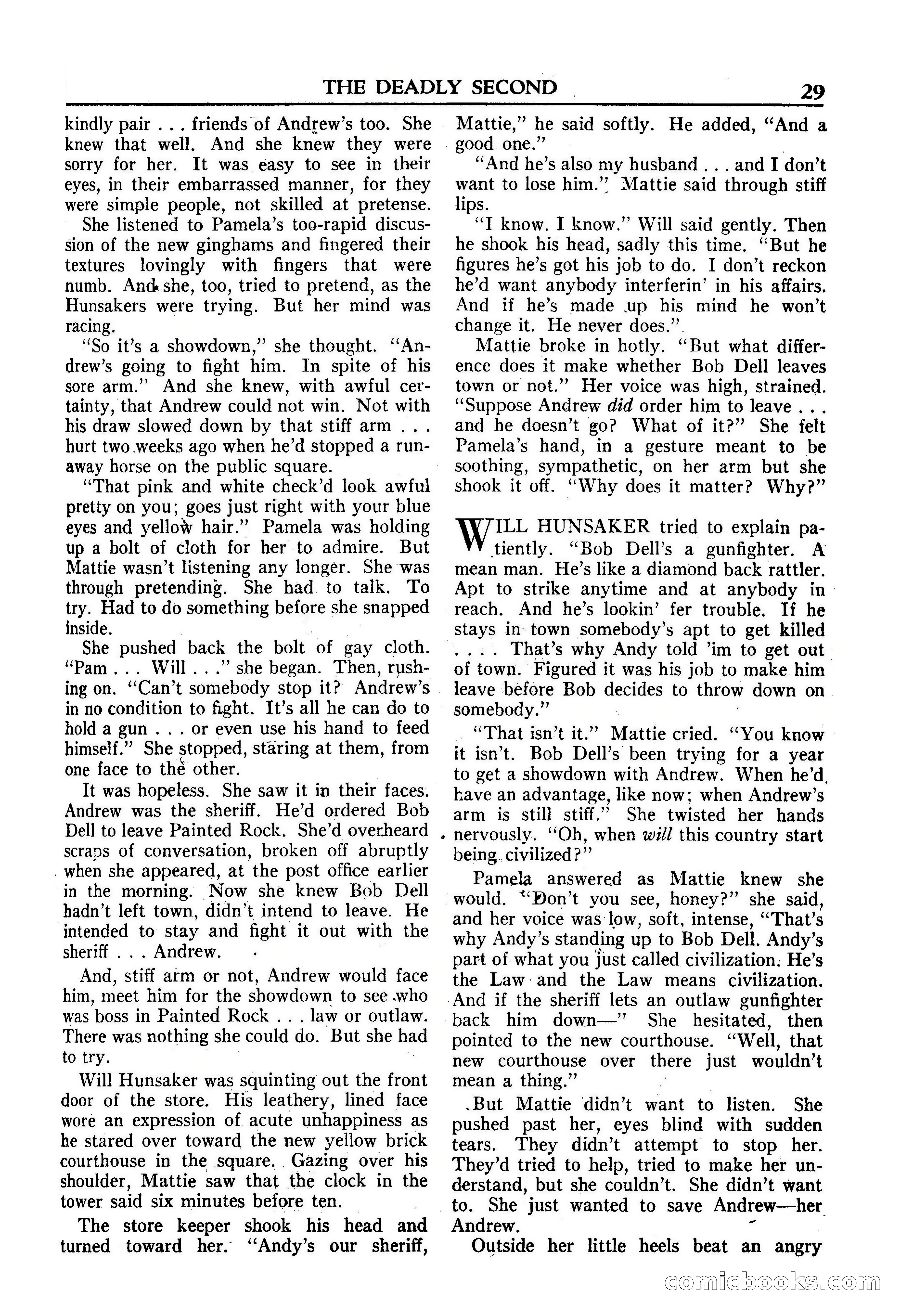 Fifteen Western Tales, January 1953 — page 29: Pulp Fiction, 1953