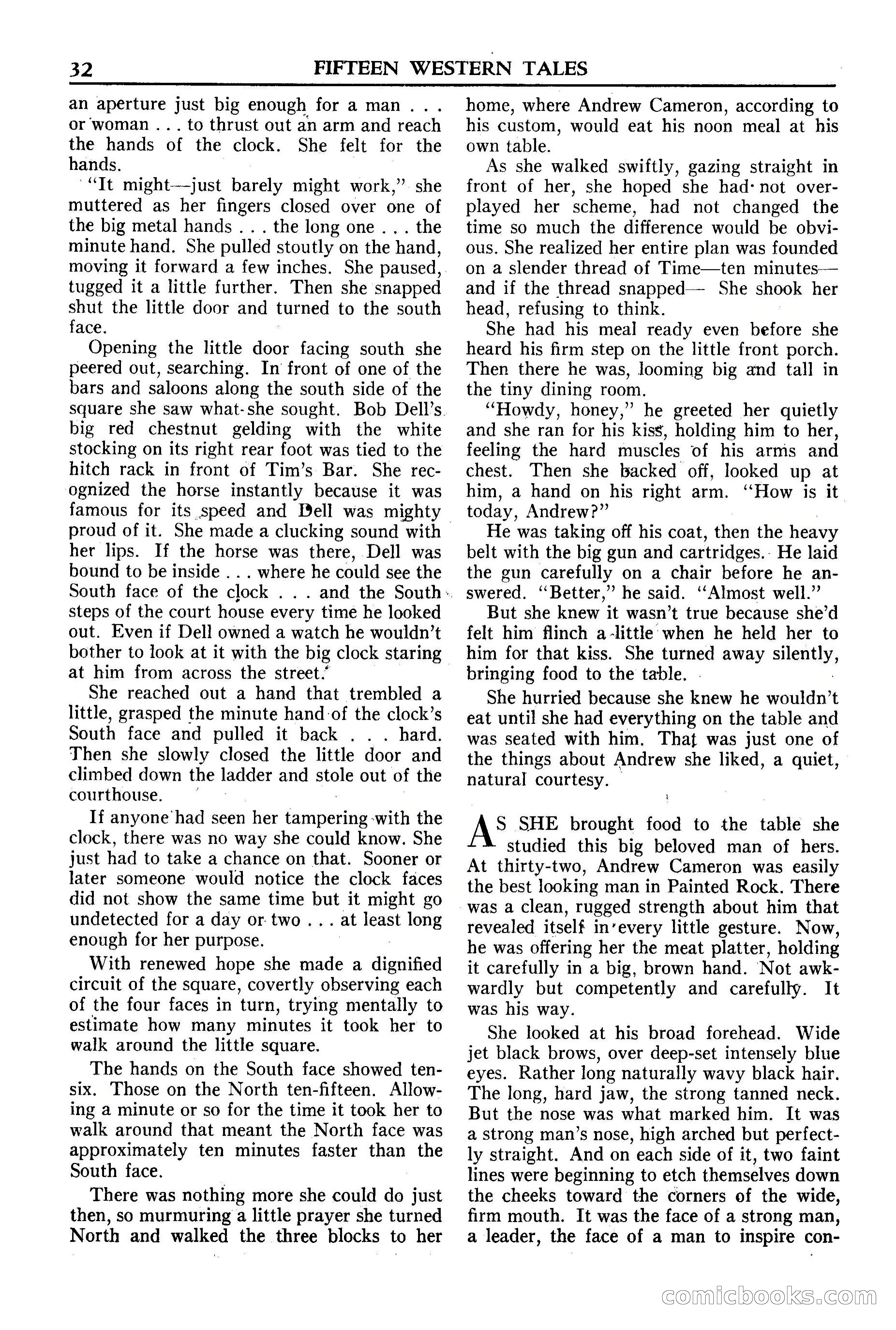 Fifteen Western Tales, January 1953 — page 32: Pulp Fiction, 1953