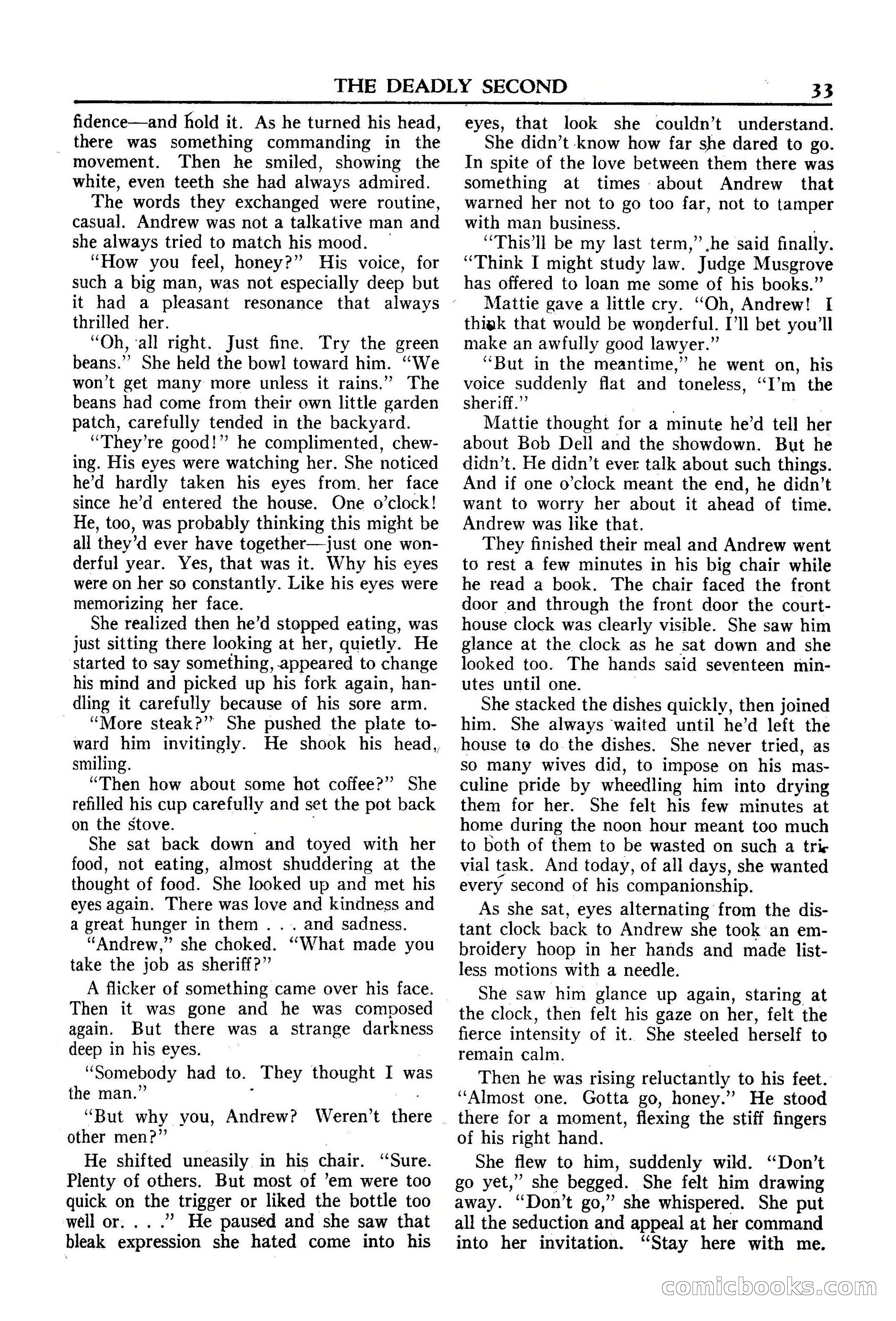 Fifteen Western Tales, January 1953 — page 33: Pulp Fiction, 1953