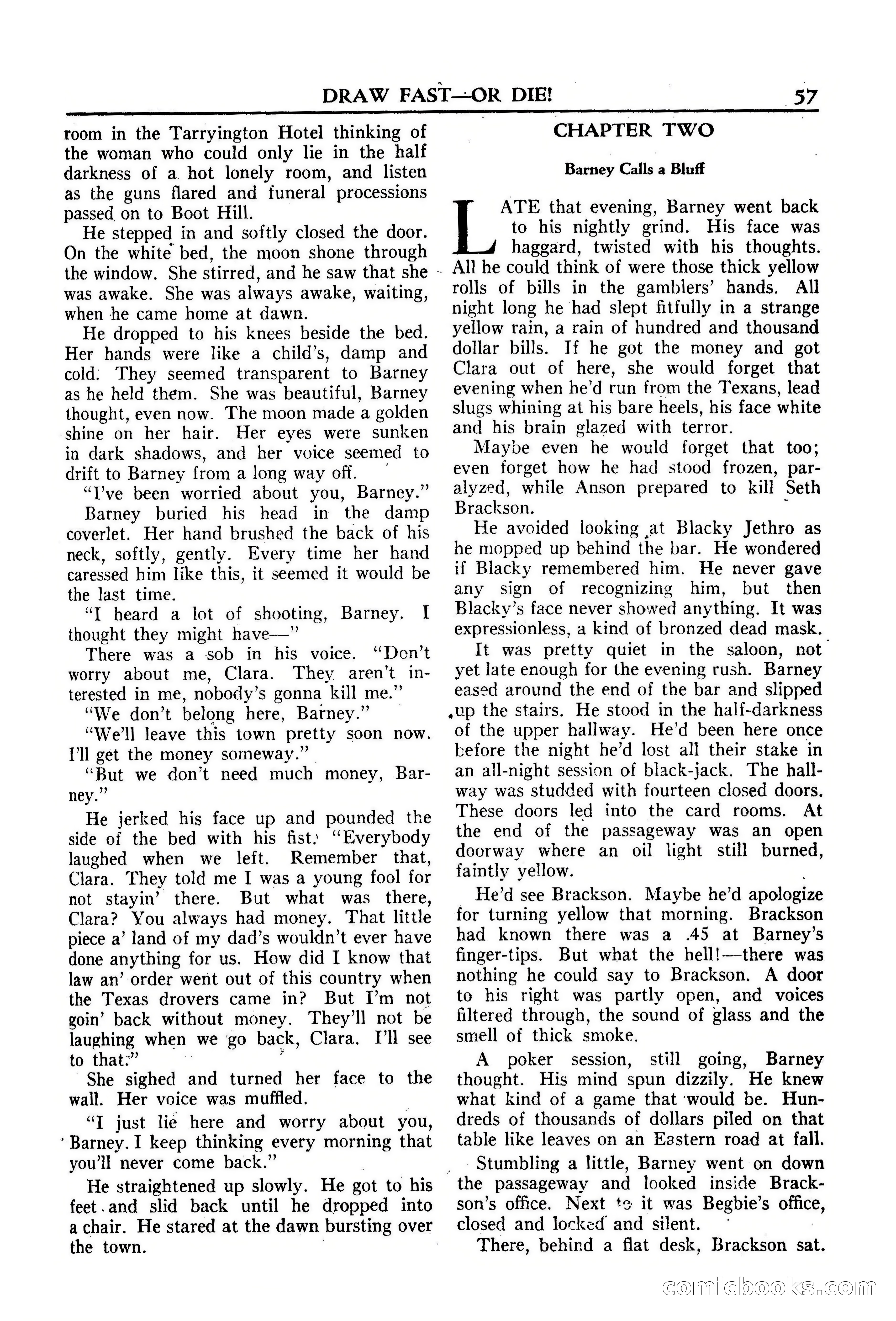 Fifteen Western Tales, January 1953 — page 57: Pulp Fiction, 1953
