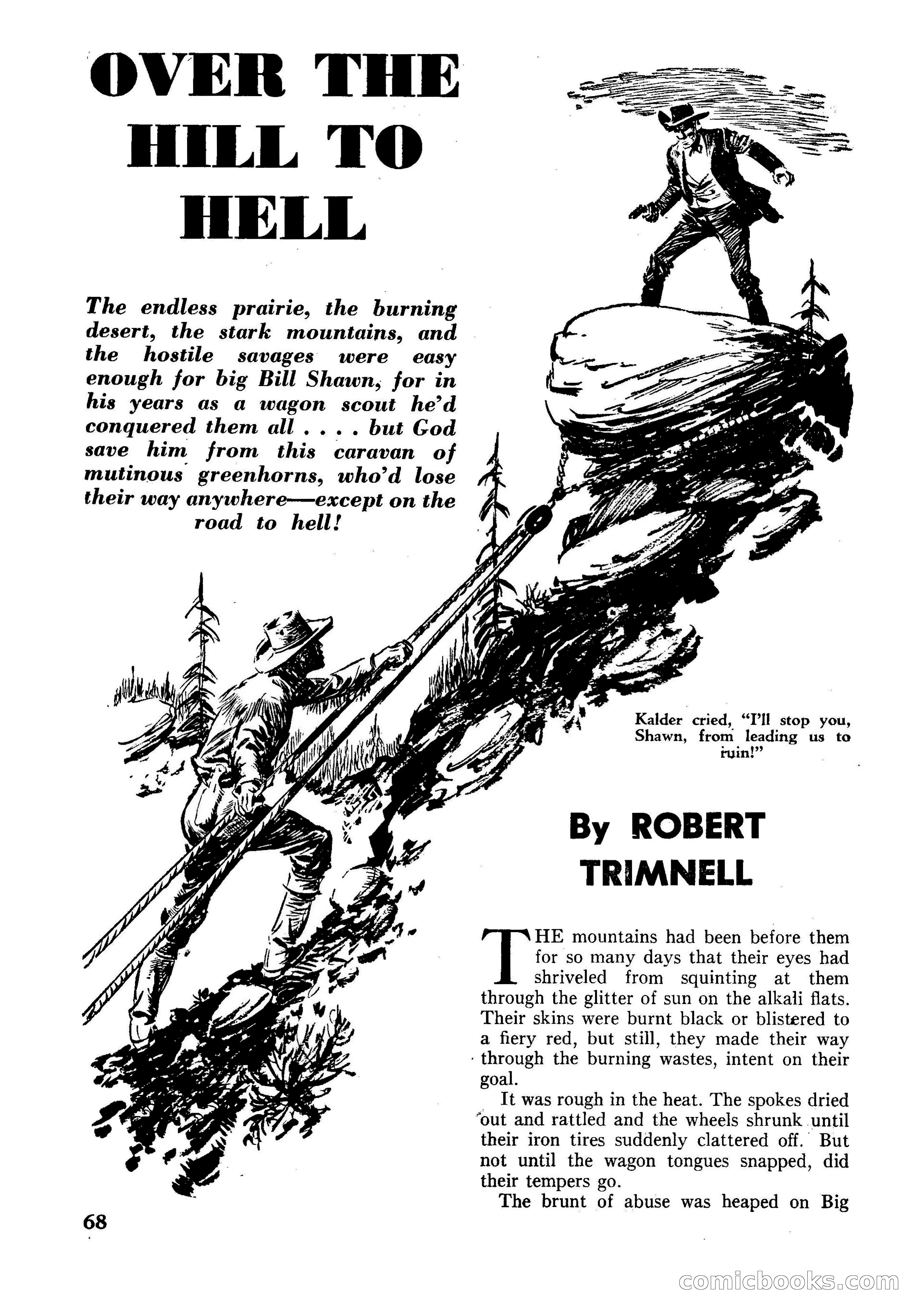 Fifteen Western Tales, January 1953 — page 68: Pulp Fiction, 1953