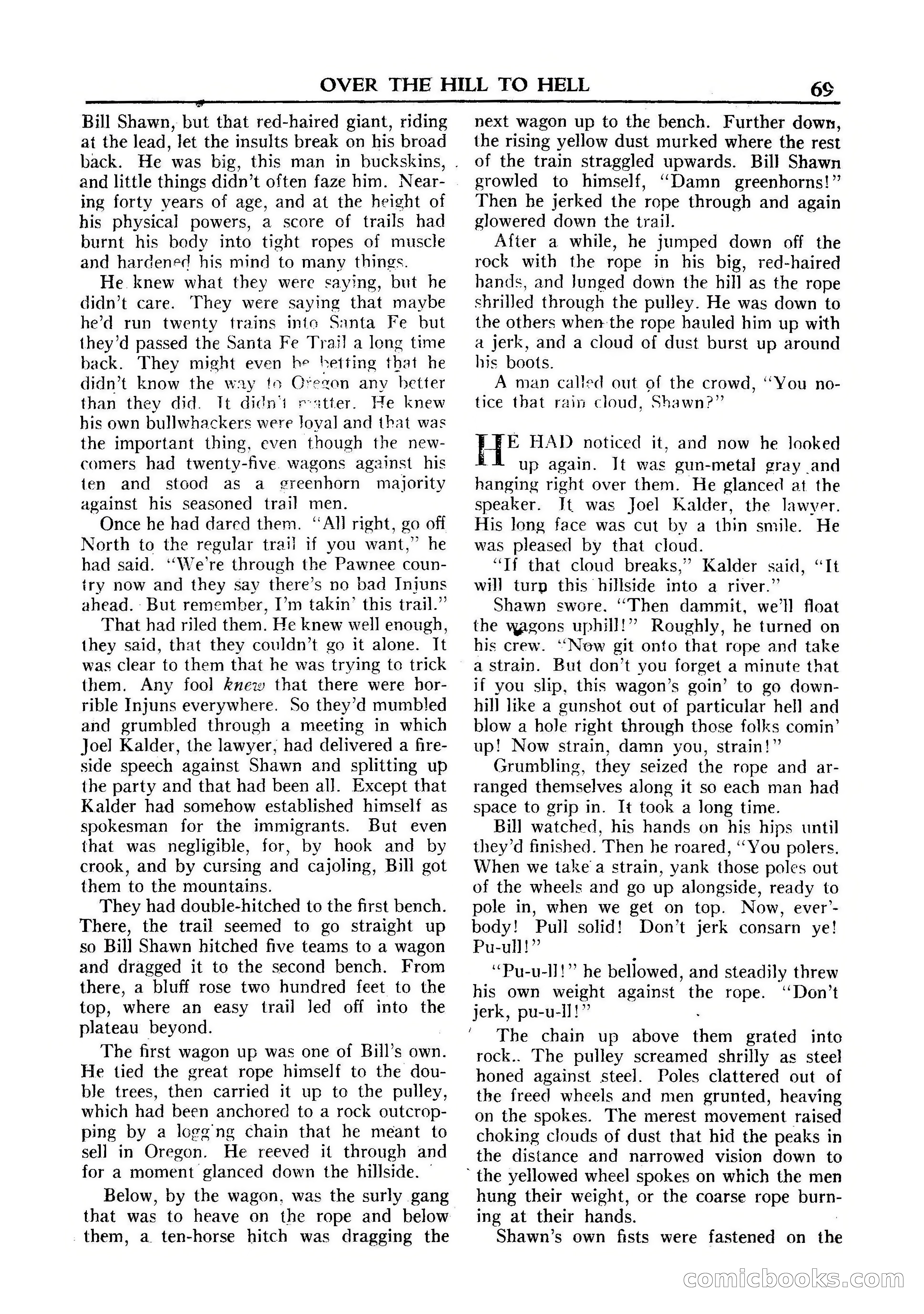 Fifteen Western Tales, January 1953 — page 69: Pulp Fiction, 1953