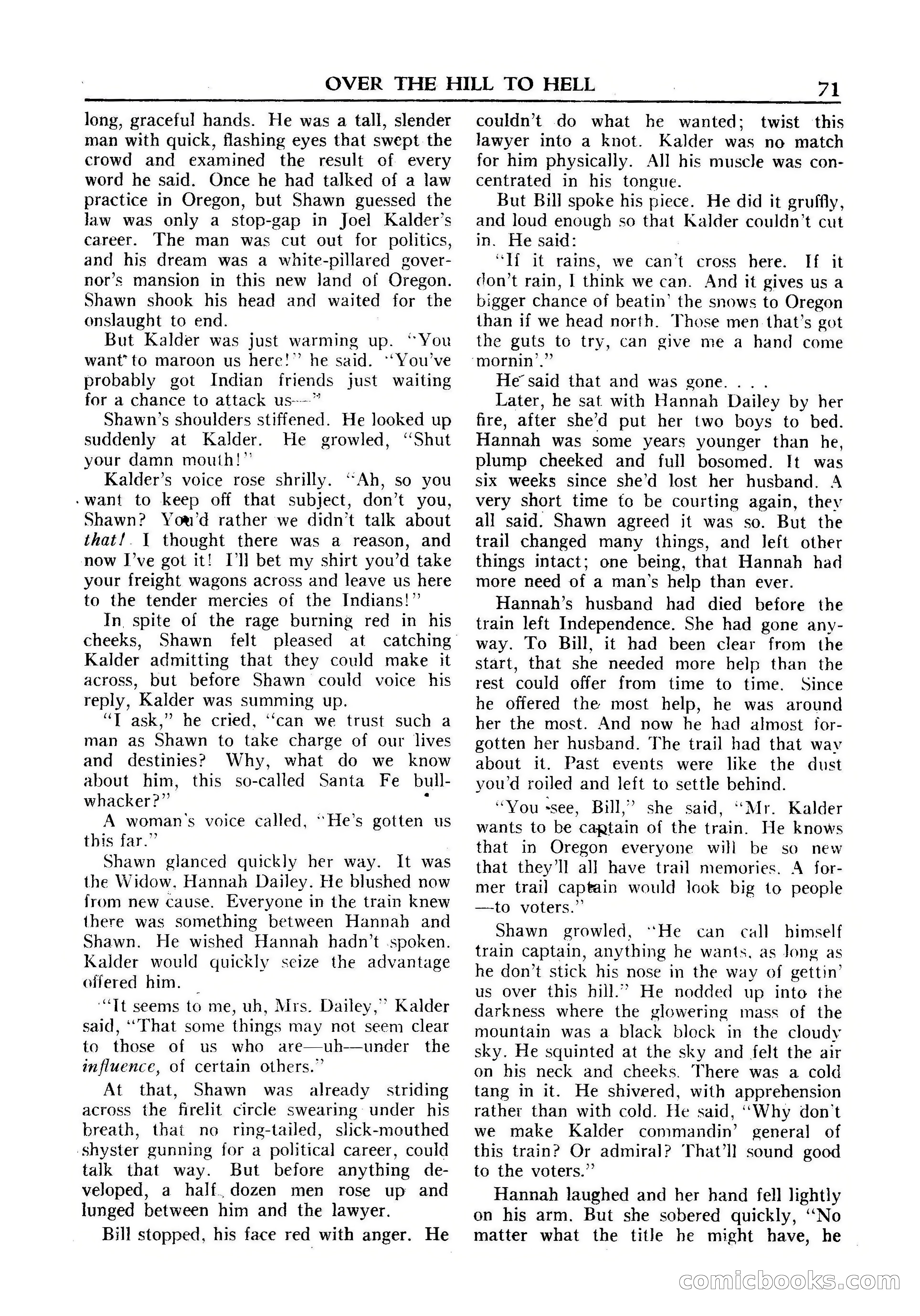 Fifteen Western Tales, January 1953 — page 71: Pulp Fiction, 1953