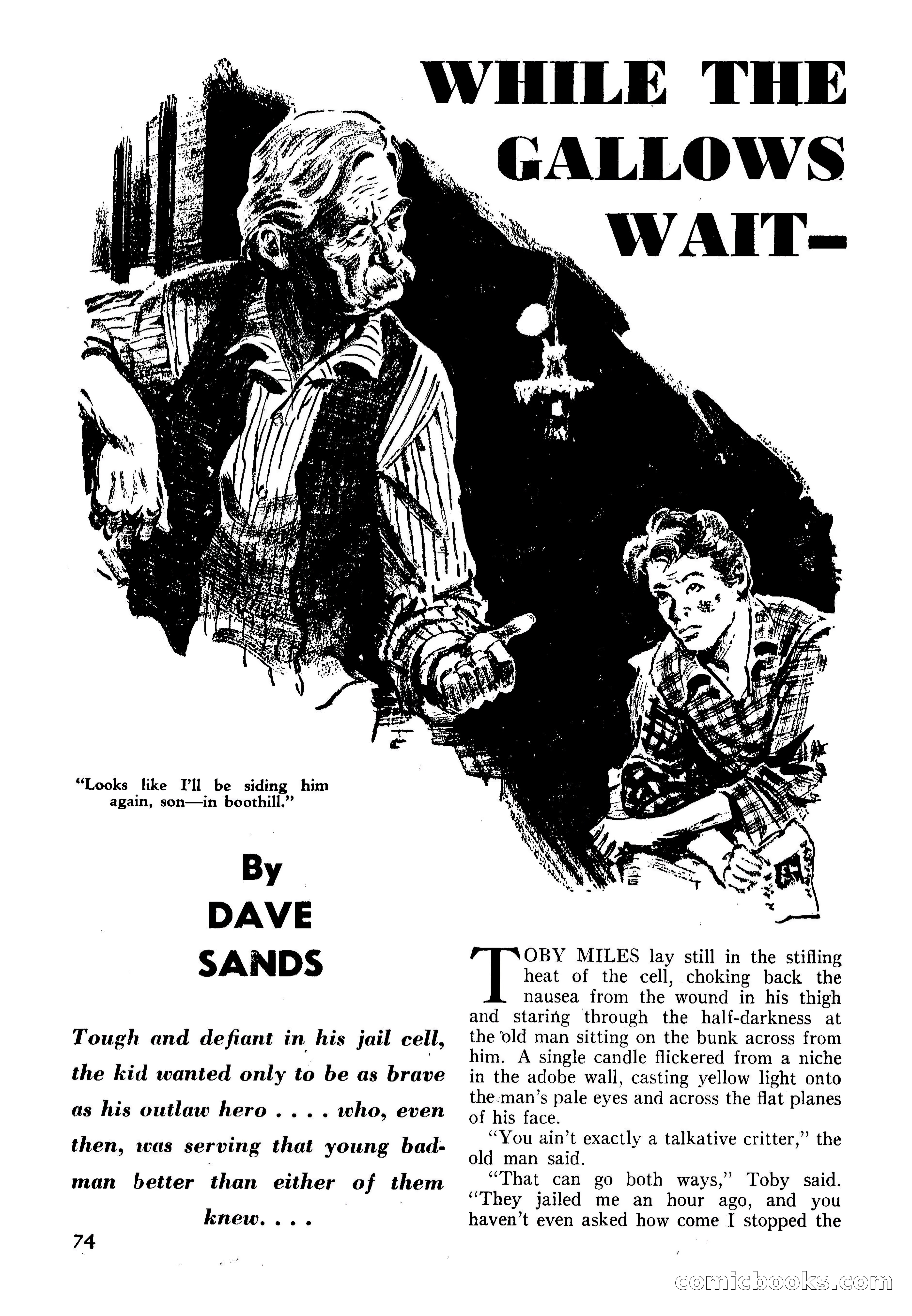 Fifteen Western Tales, January 1953 — page 74: Pulp Fiction, 1953