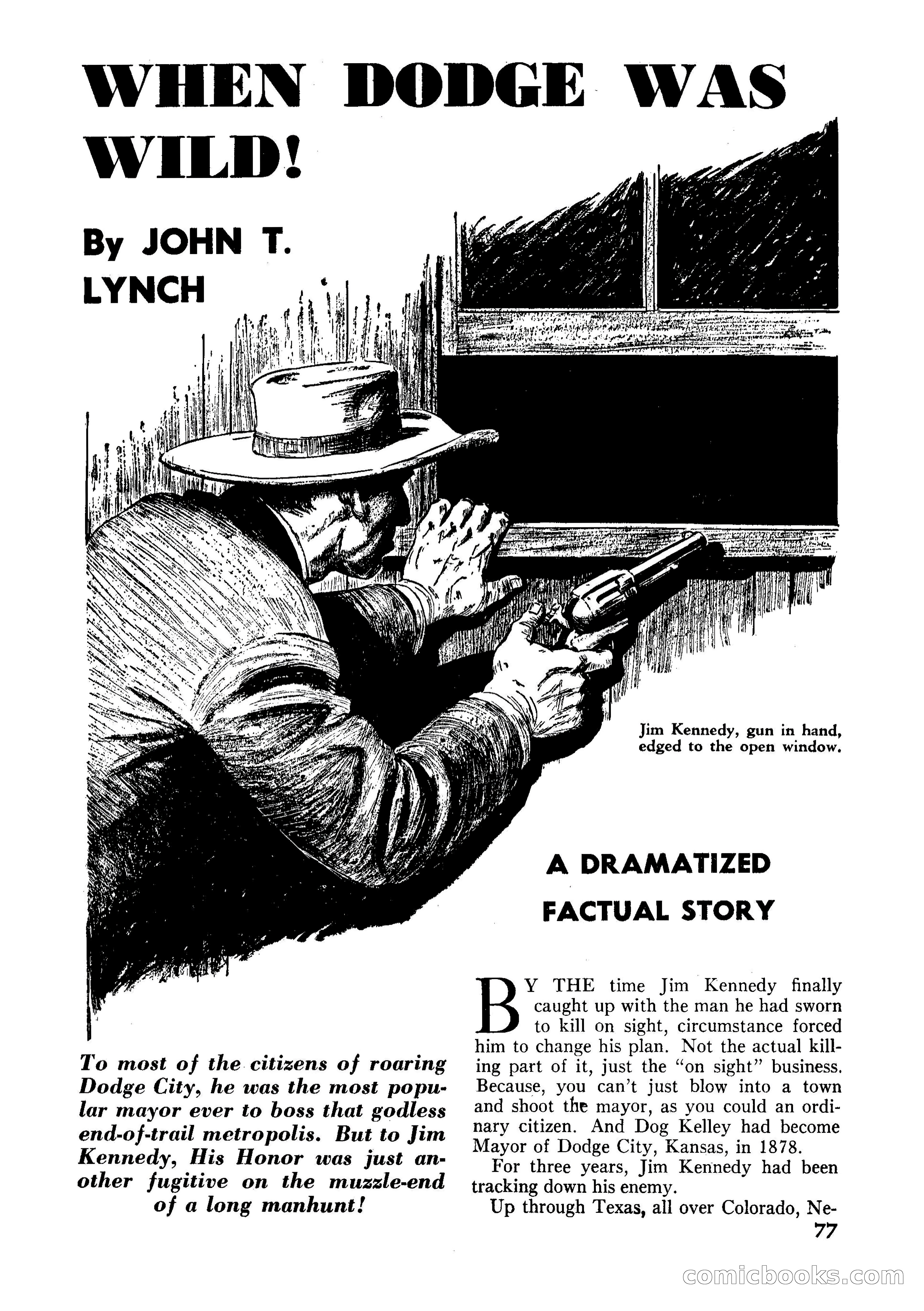 Fifteen Western Tales, January 1953 — page 77: Pulp Fiction, 1953