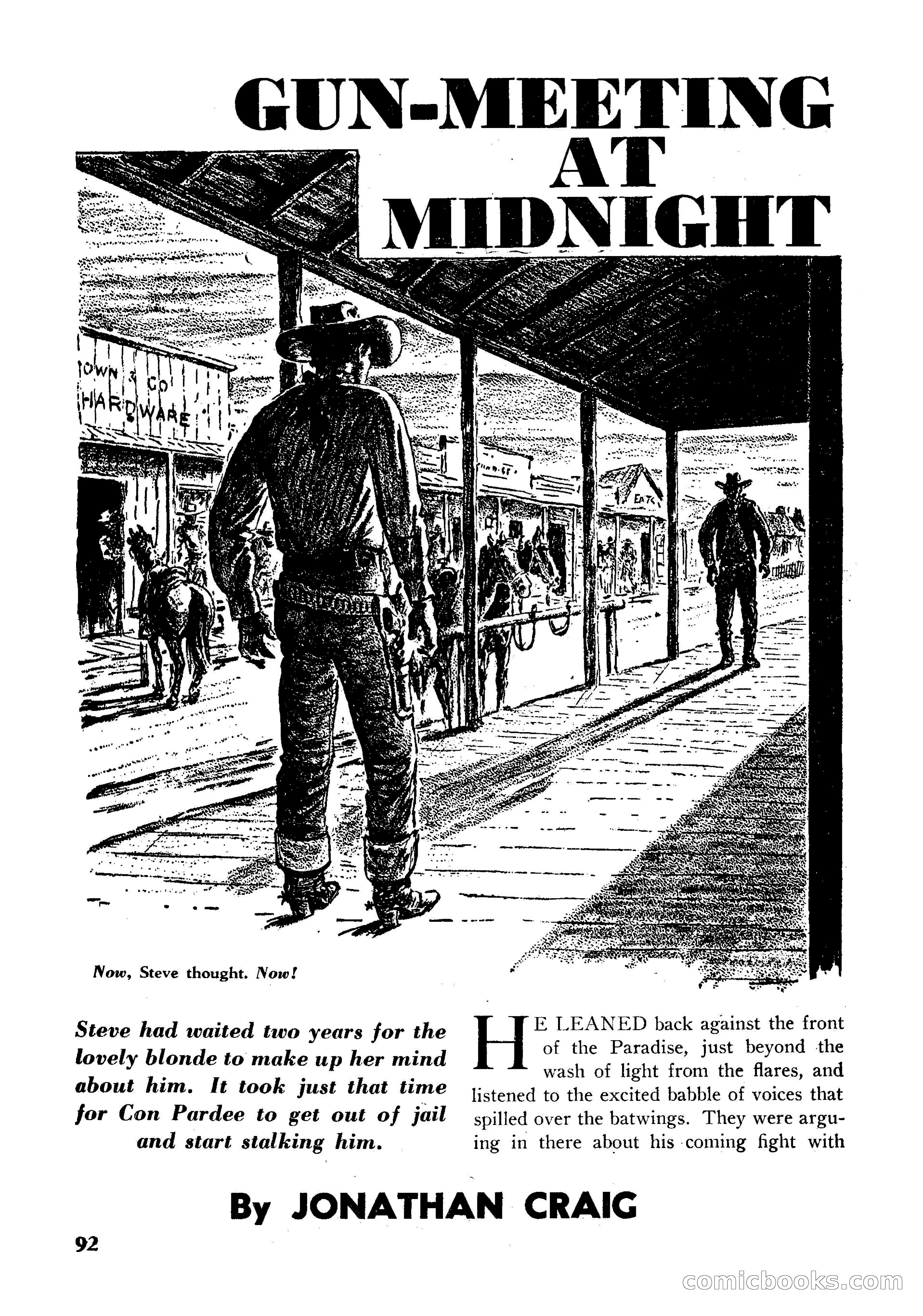 Fifteen Western Tales, January 1953 — page 92: Pulp Fiction, 1953