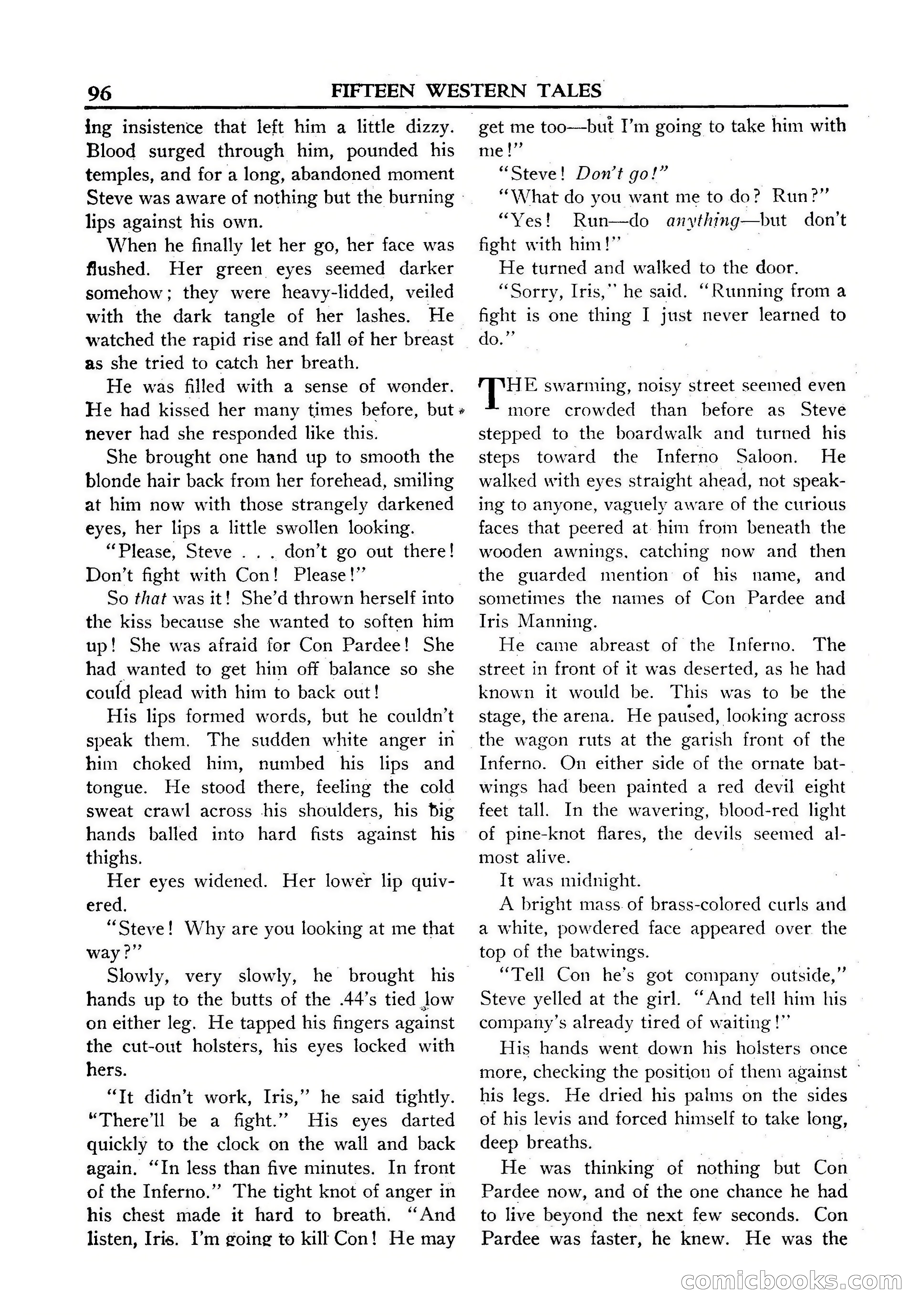 Fifteen Western Tales, January 1953 — page 96: Pulp Fiction, 1953