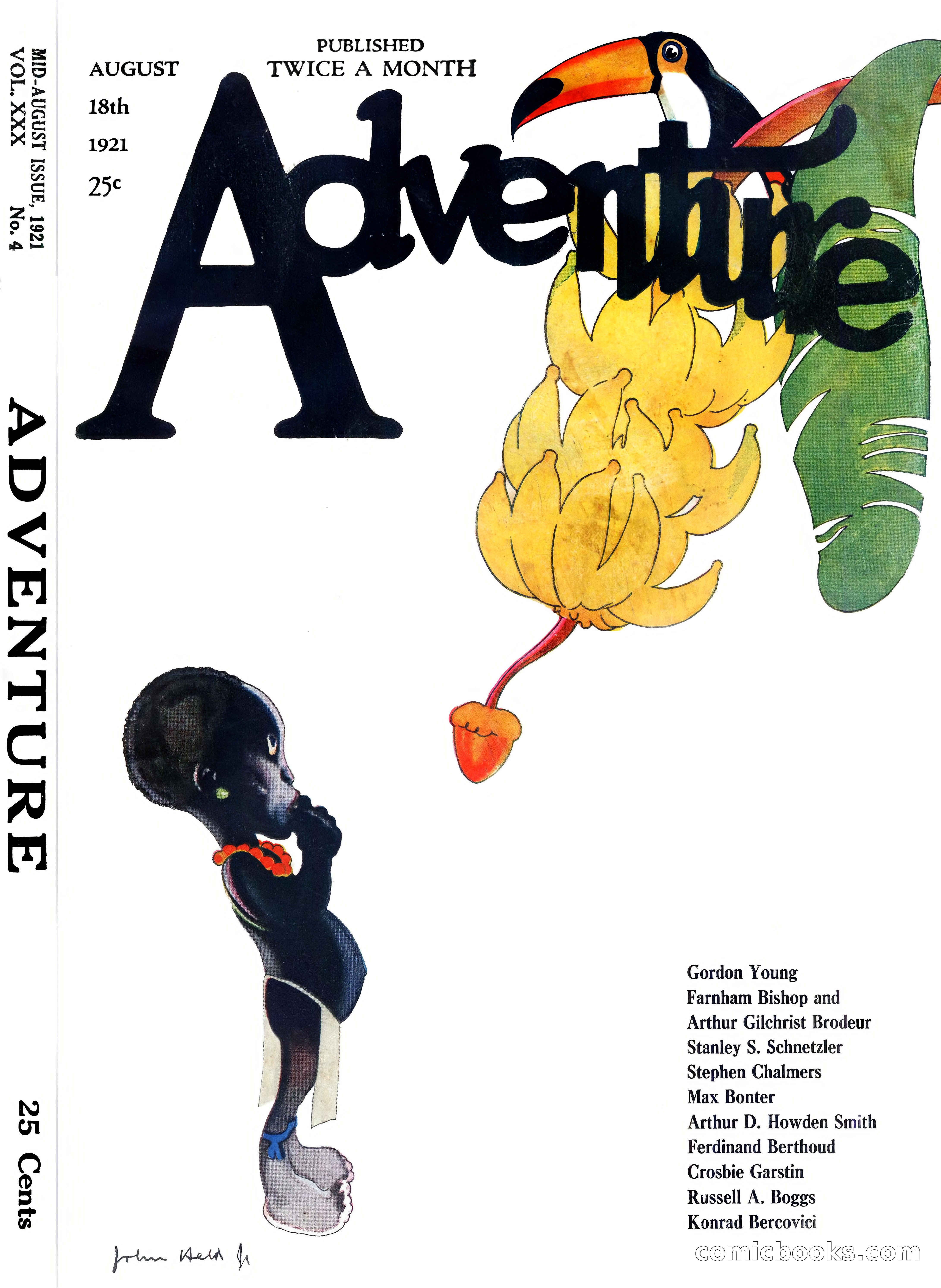 Adventure Magazine Cover, August 18, 1921 — page 1 of 200