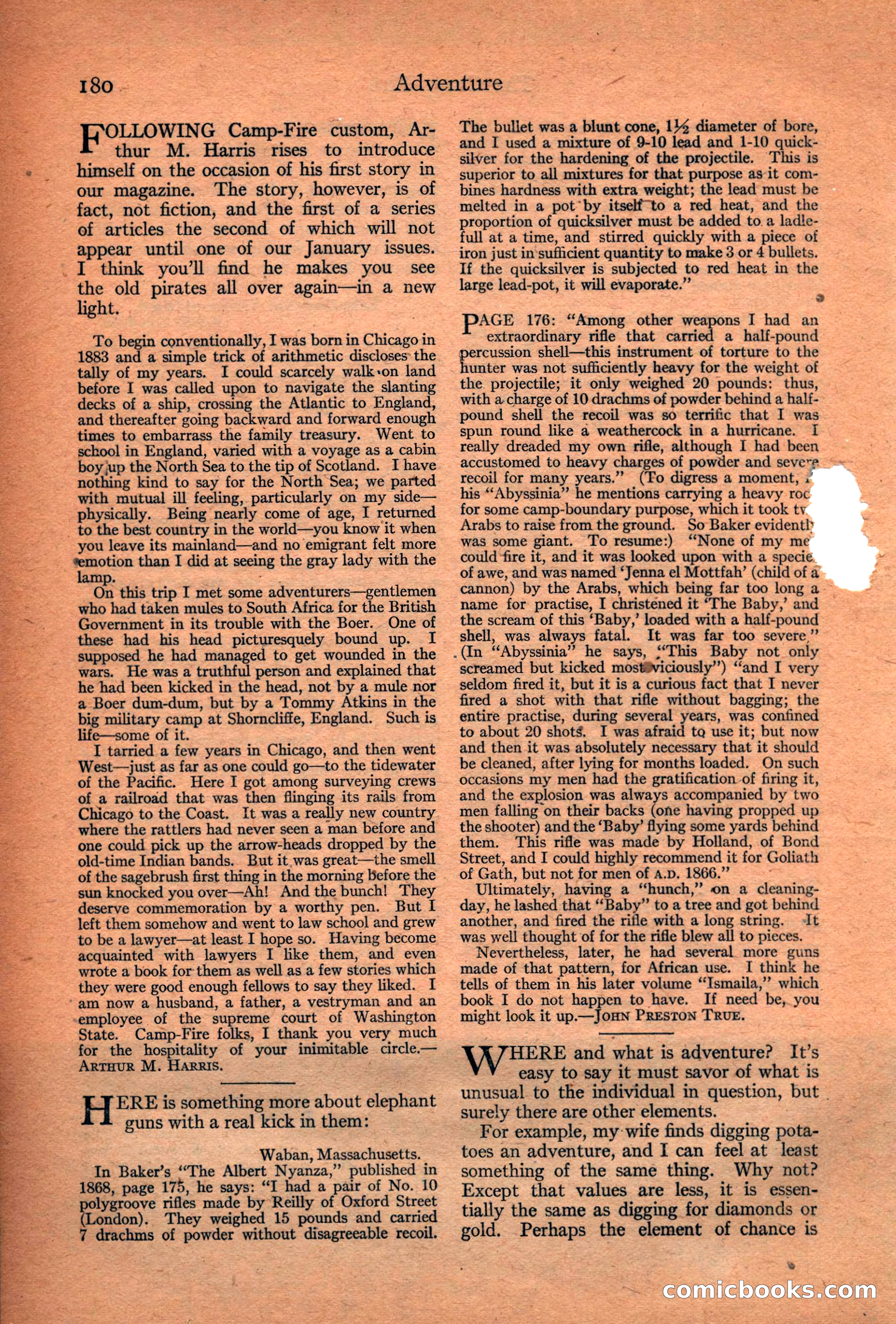 Adventure Magazine Cover — page 182 of 196