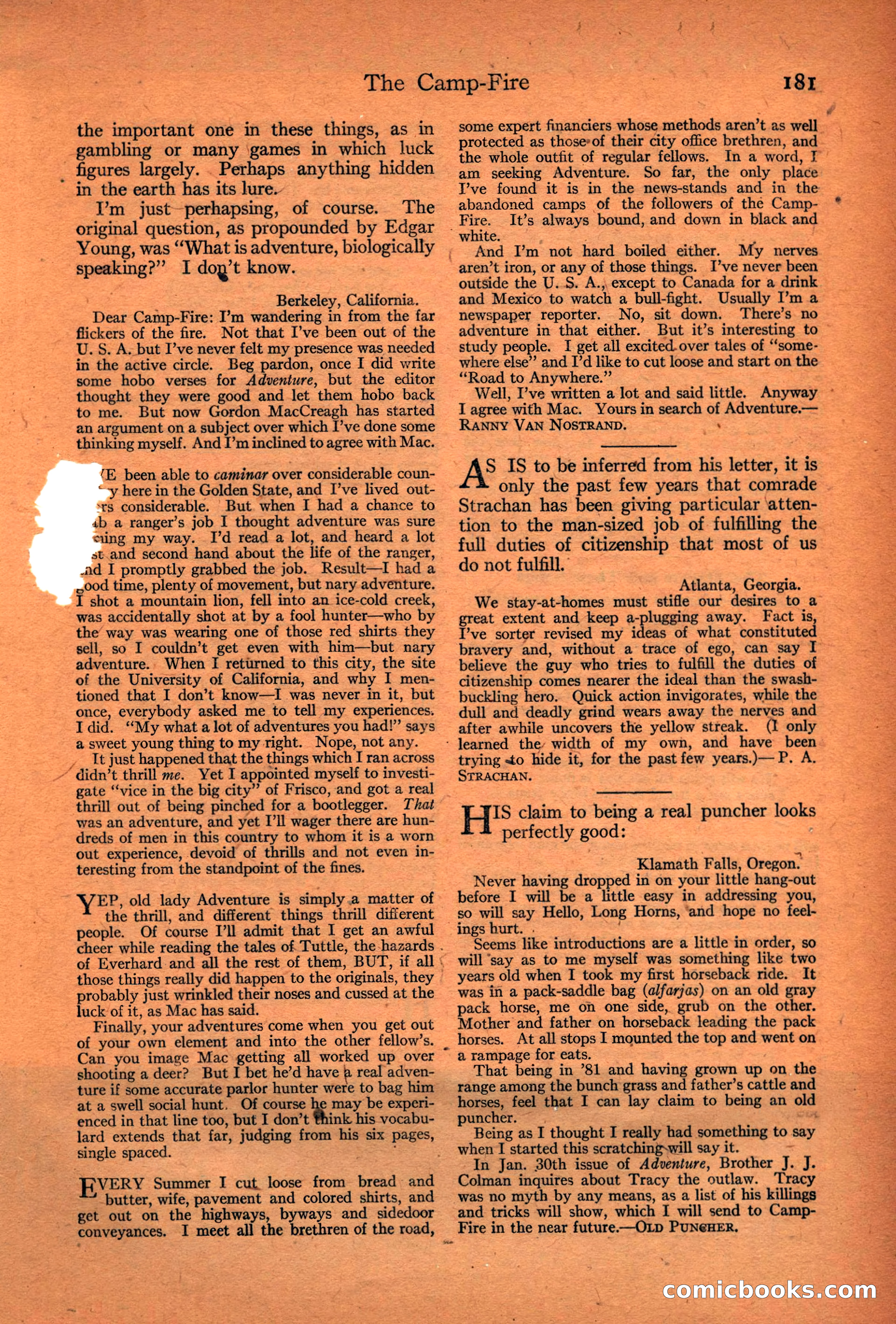 Adventure Magazine Cover — page 183 of 196