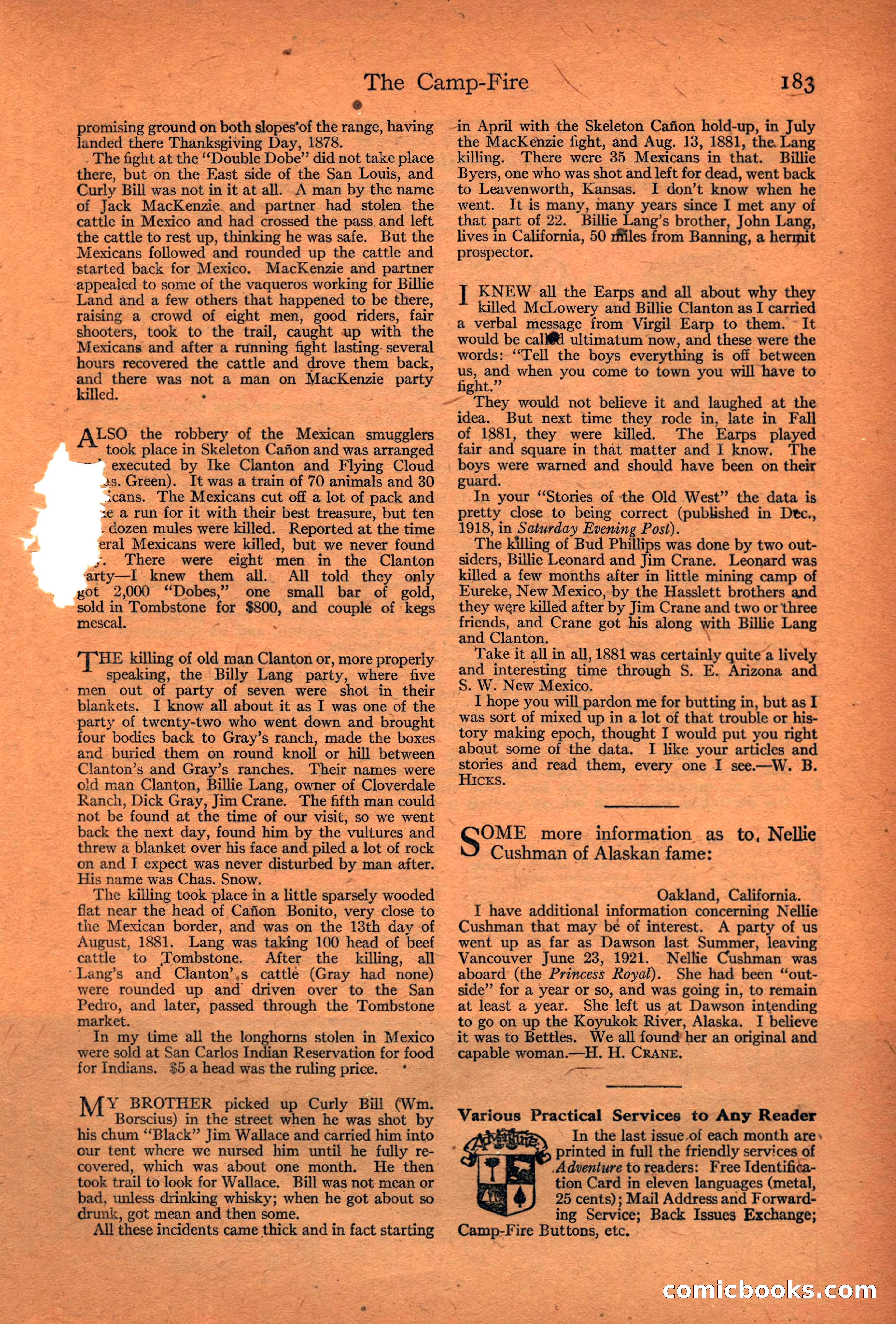 Adventure Magazine Cover — page 185 of 196