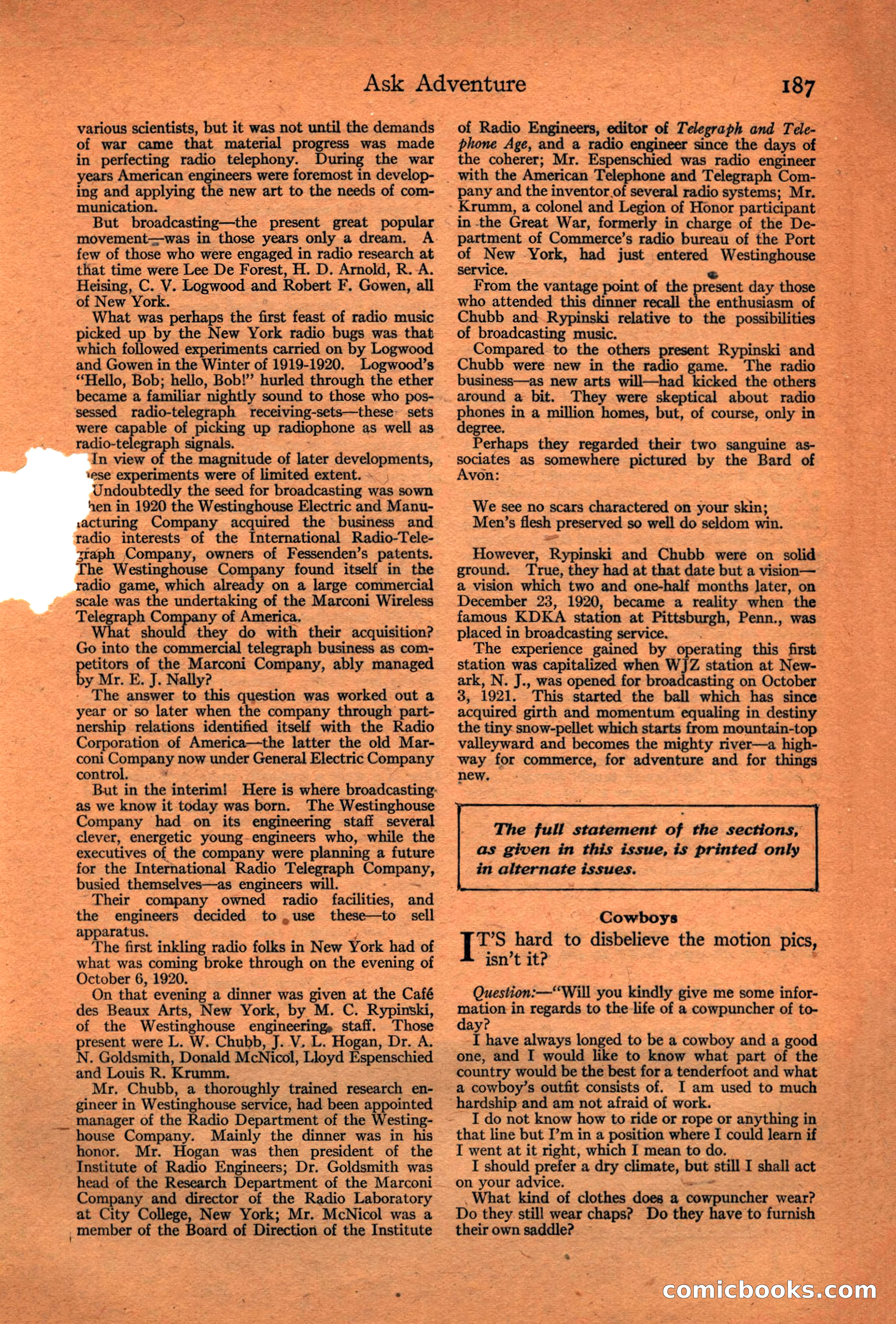 Adventure Magazine Cover — page 189 of 196