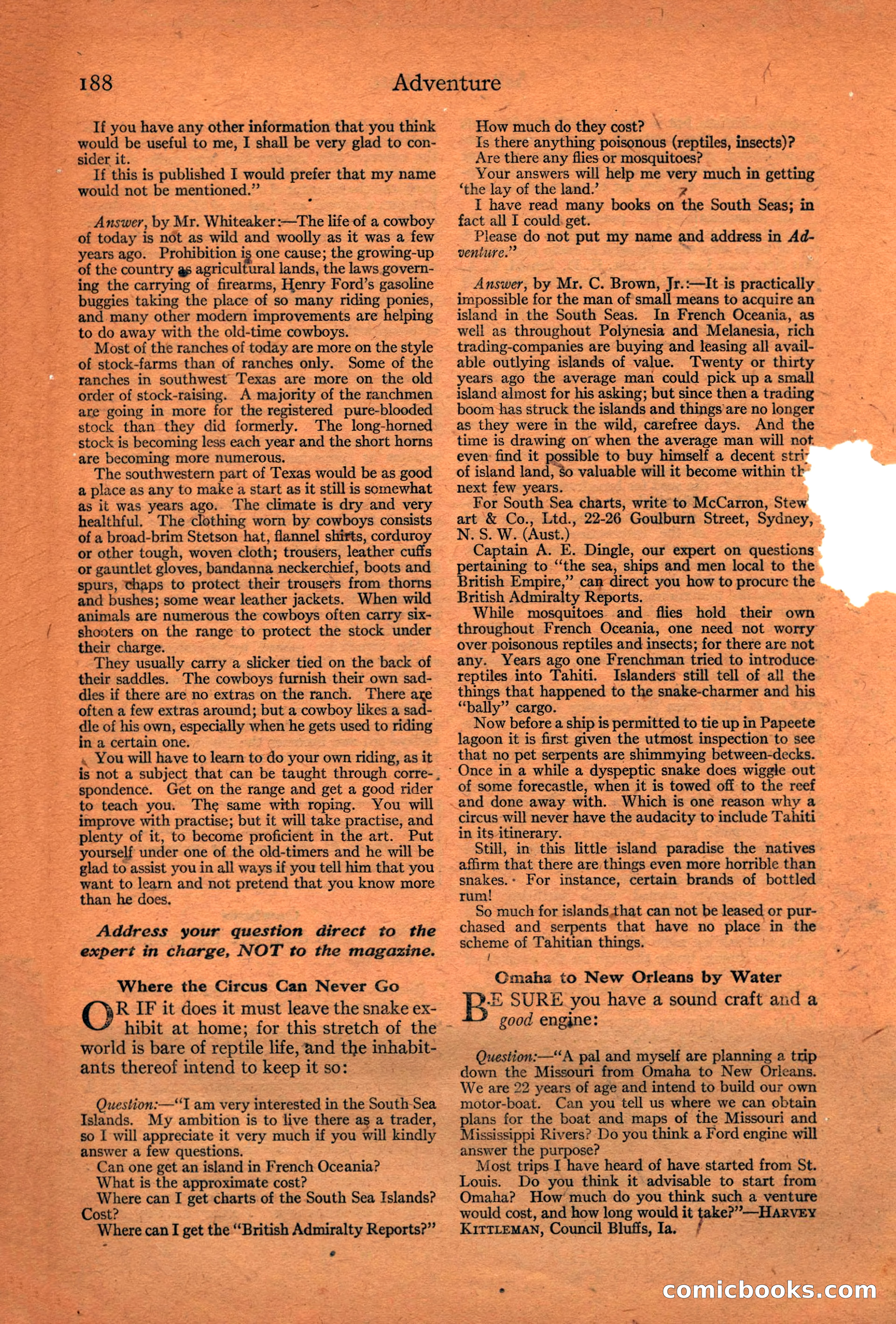 Adventure Magazine Cover — page 190 of 196