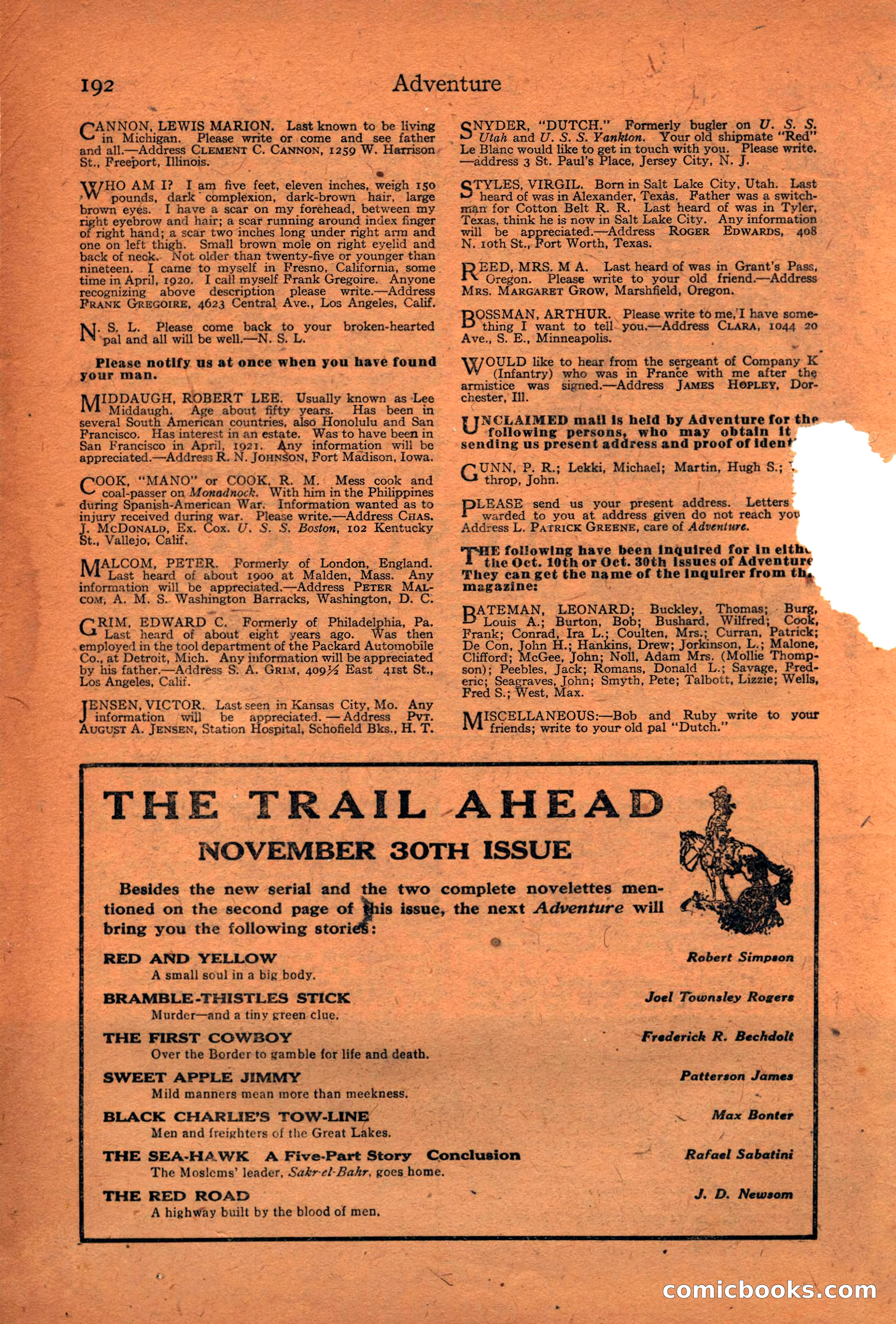 Adventure Magazine Cover — page 194 of 196