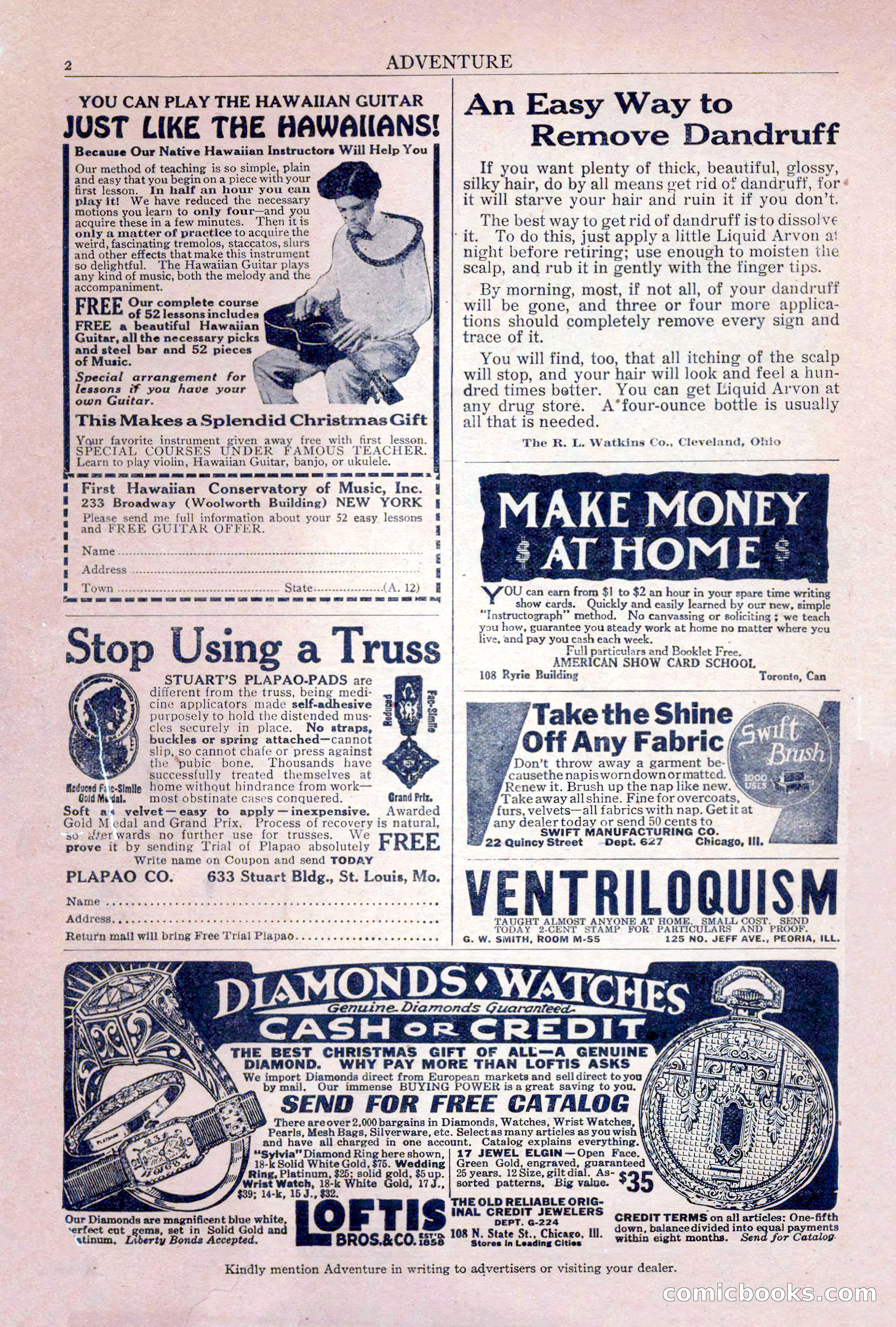Adventure Magazine Cover, December 10, 1922 — page 4 of 200