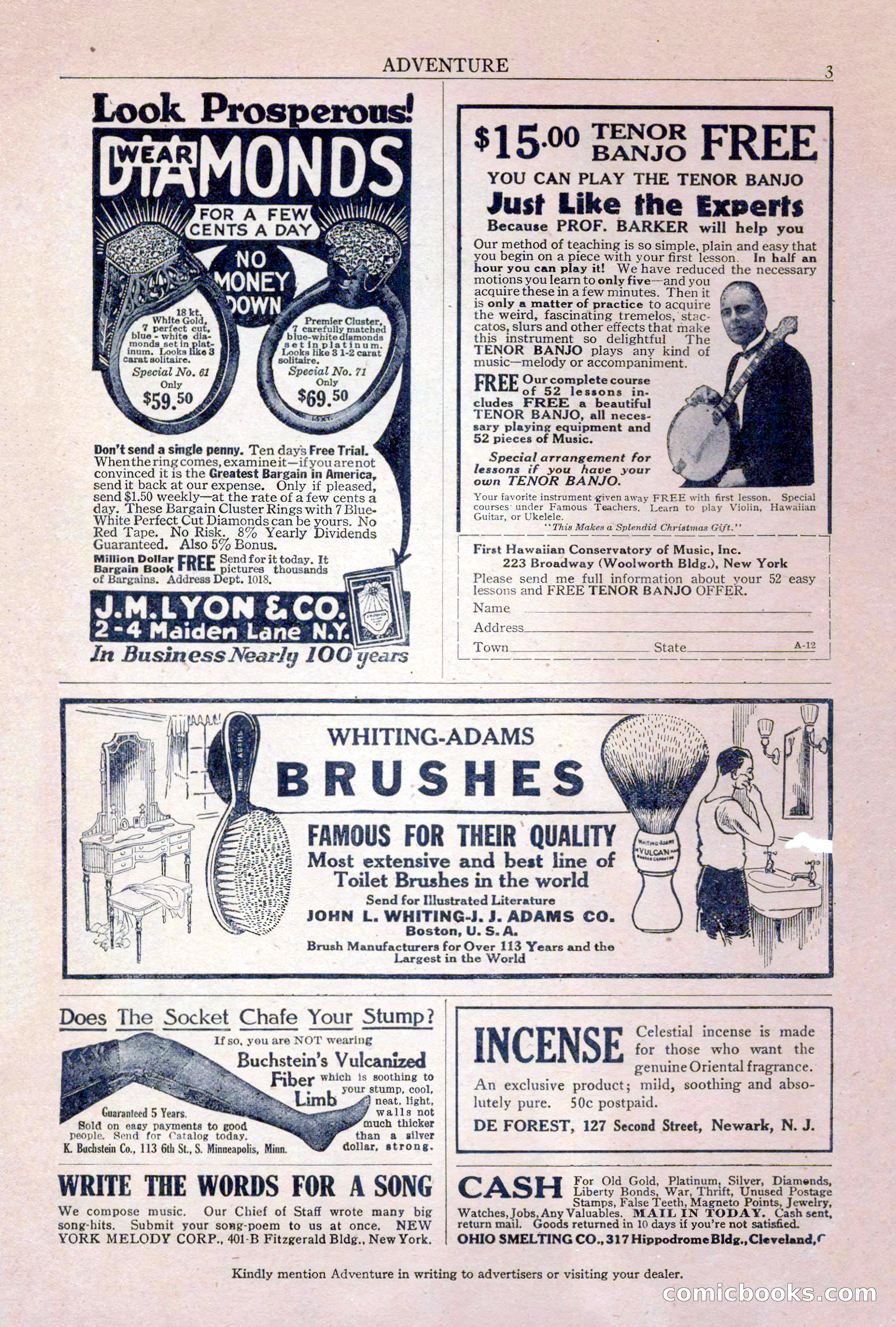Adventure Magazine Cover, December 10, 1922 — page 5 of 200