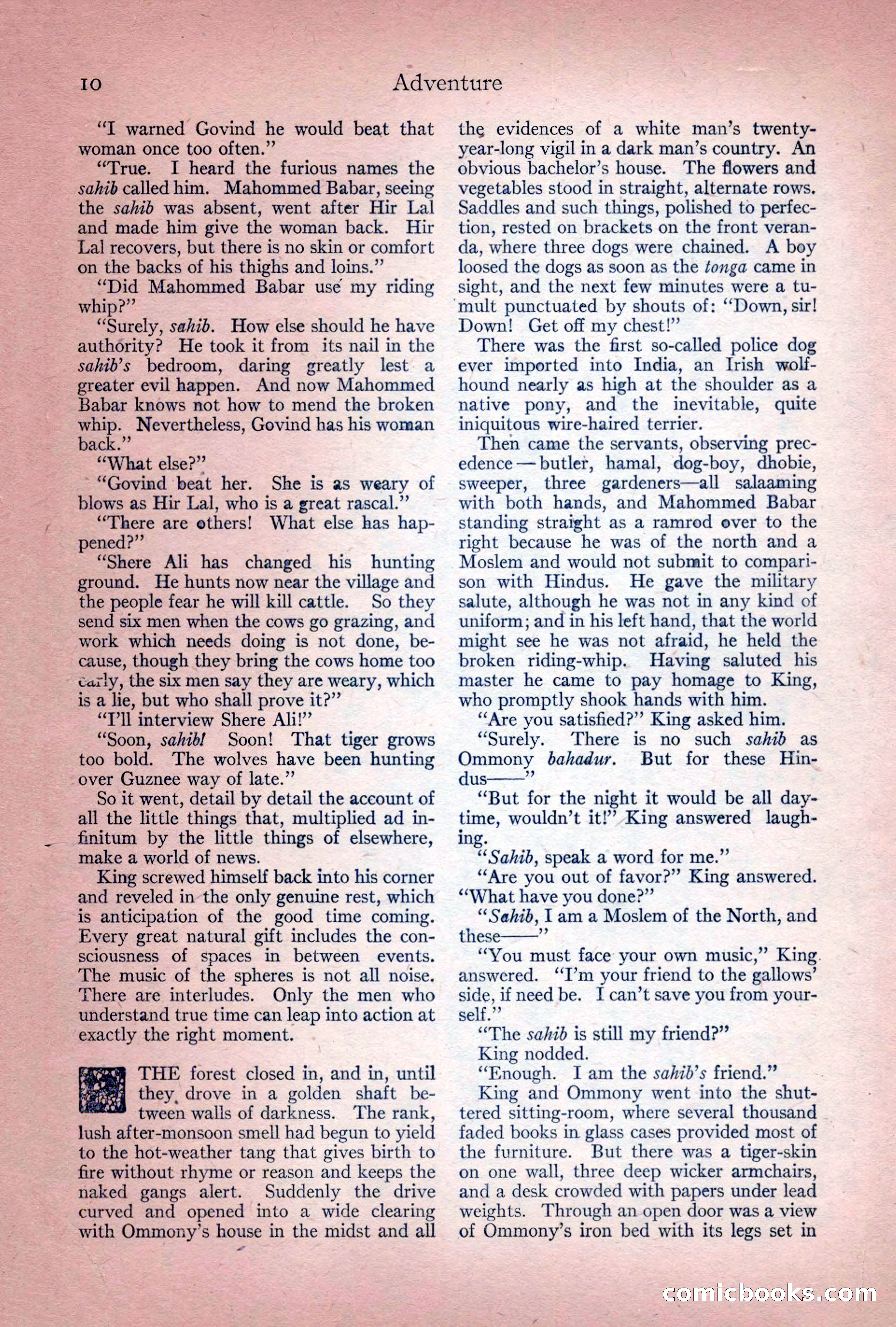 Adventure Magazine Cover, December 10, 1922 — page 16 of 200
