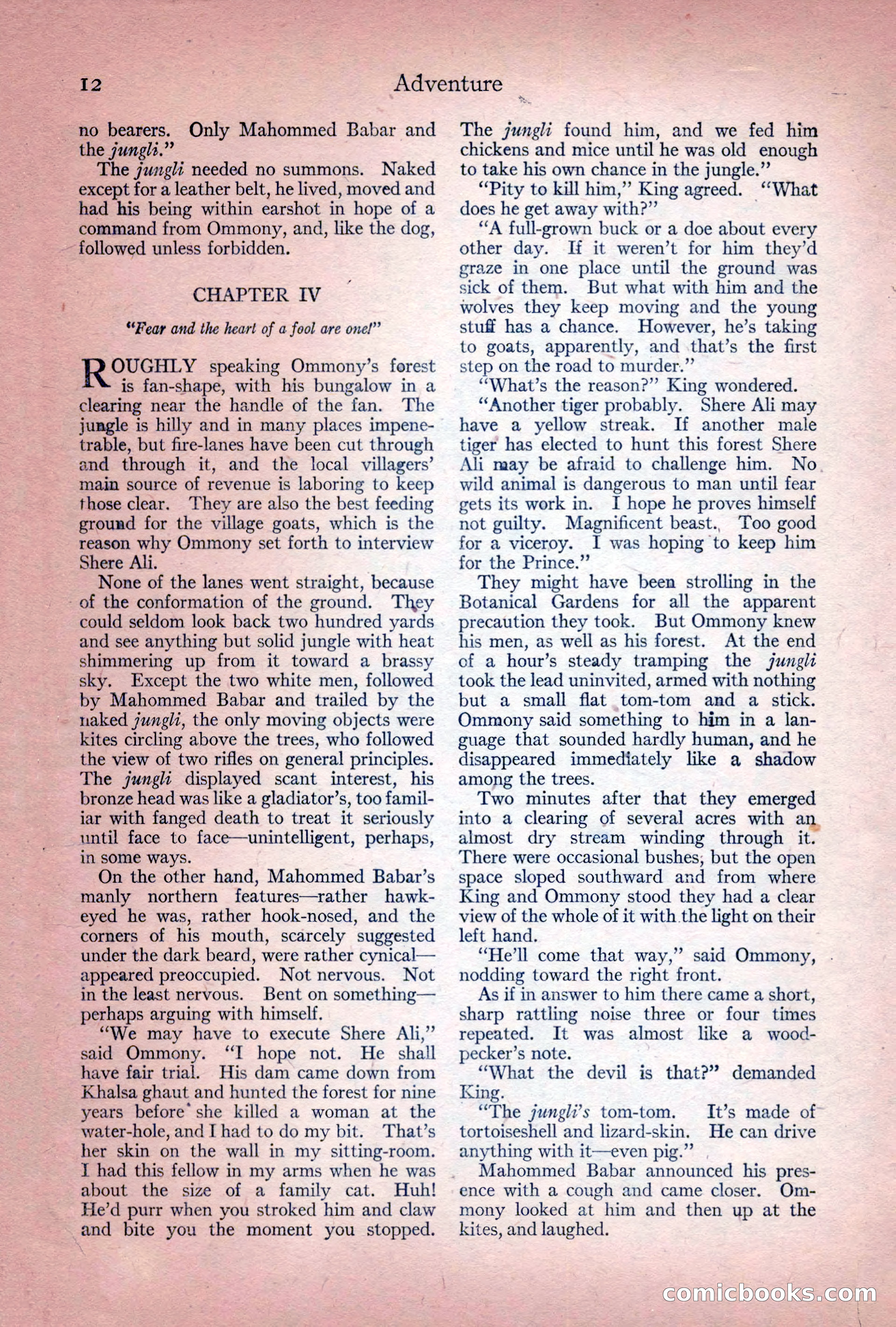 Adventure Magazine Cover, December 10, 1922 — page 18 of 200
