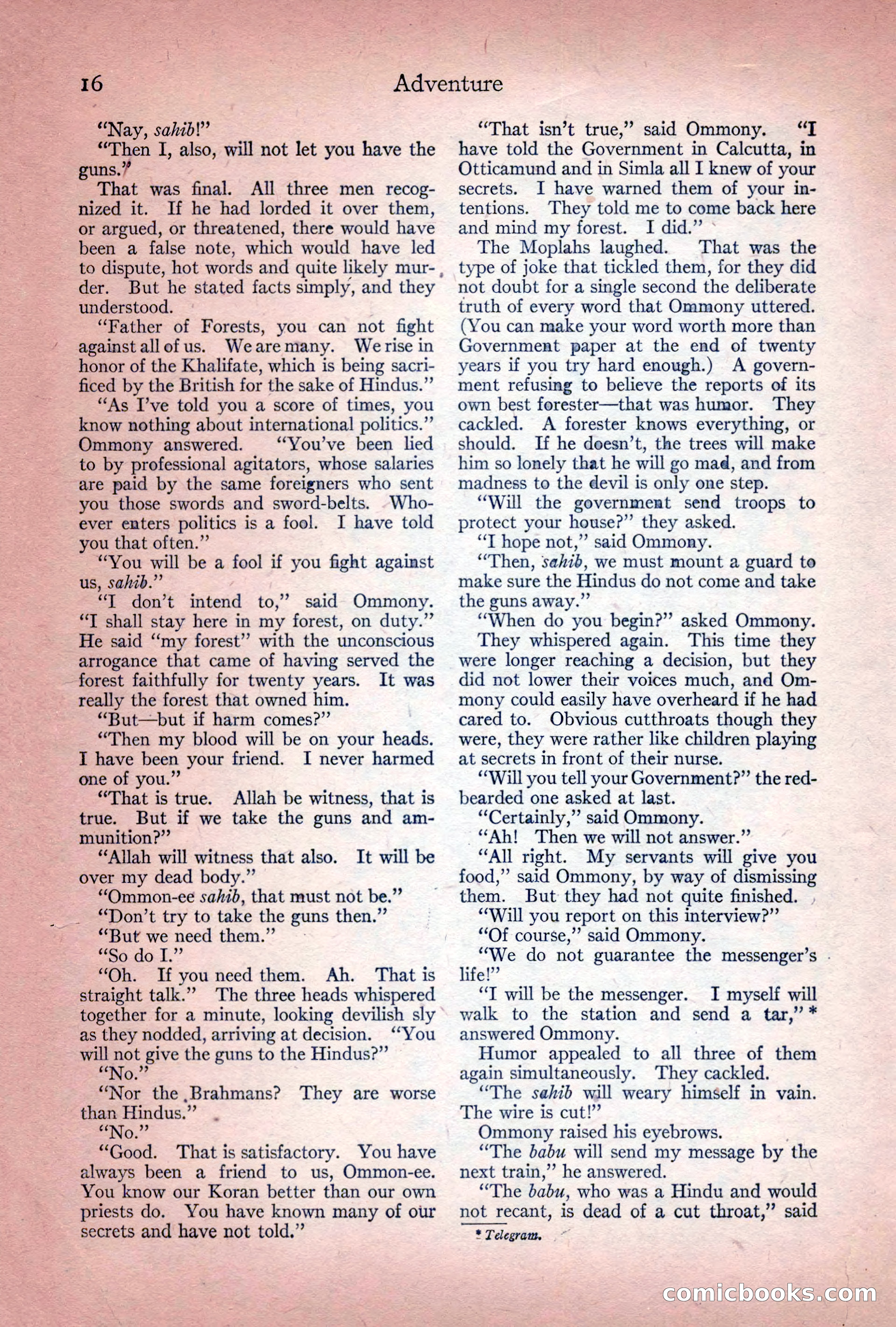Adventure Magazine Cover, December 10, 1922 — page 22 of 200