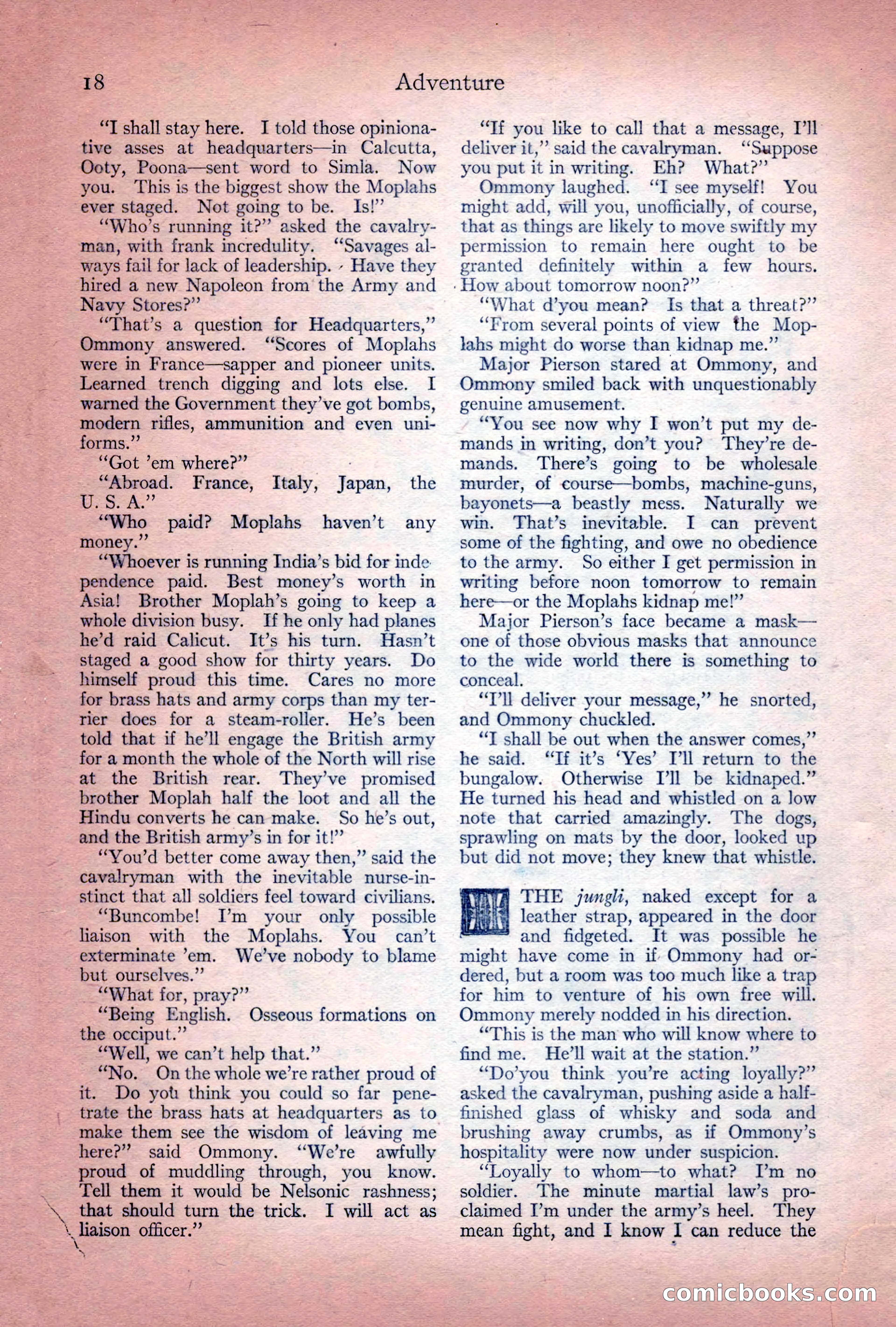 Adventure Magazine Cover, December 10, 1922 — page 24 of 200
