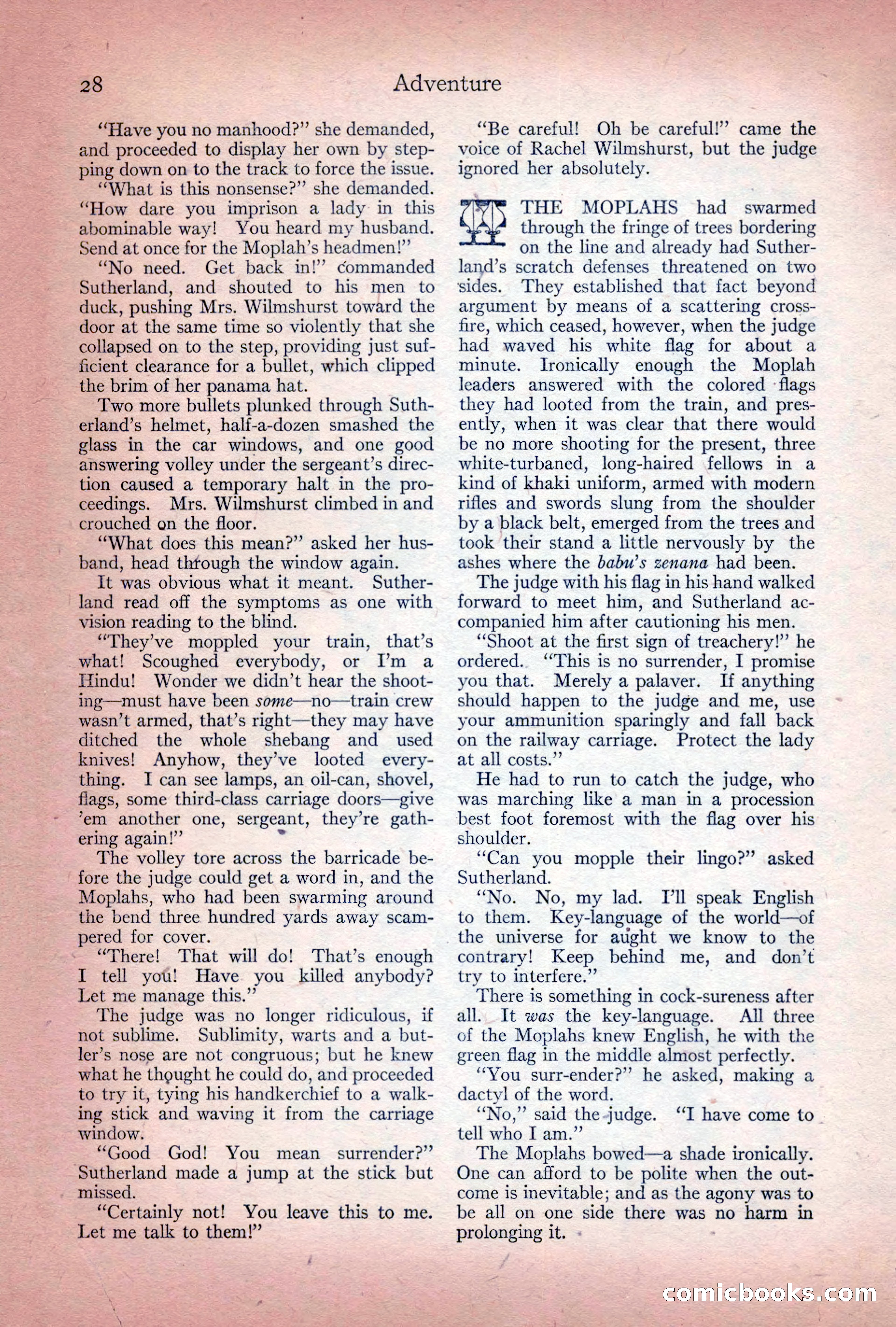 Adventure Magazine Cover, December 10, 1922 — page 34 of 200