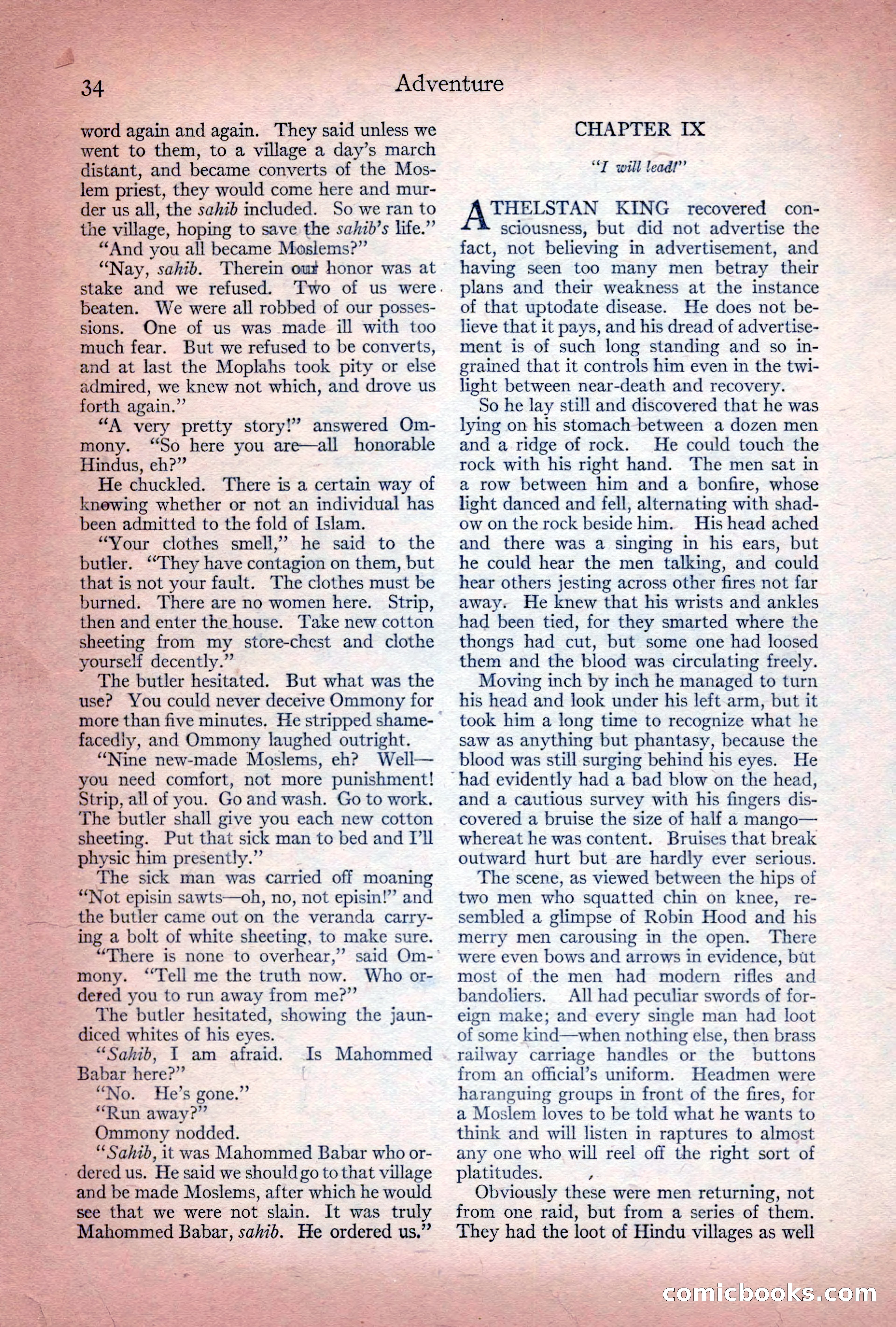 Adventure Magazine Cover, December 10, 1922 — page 40 of 200