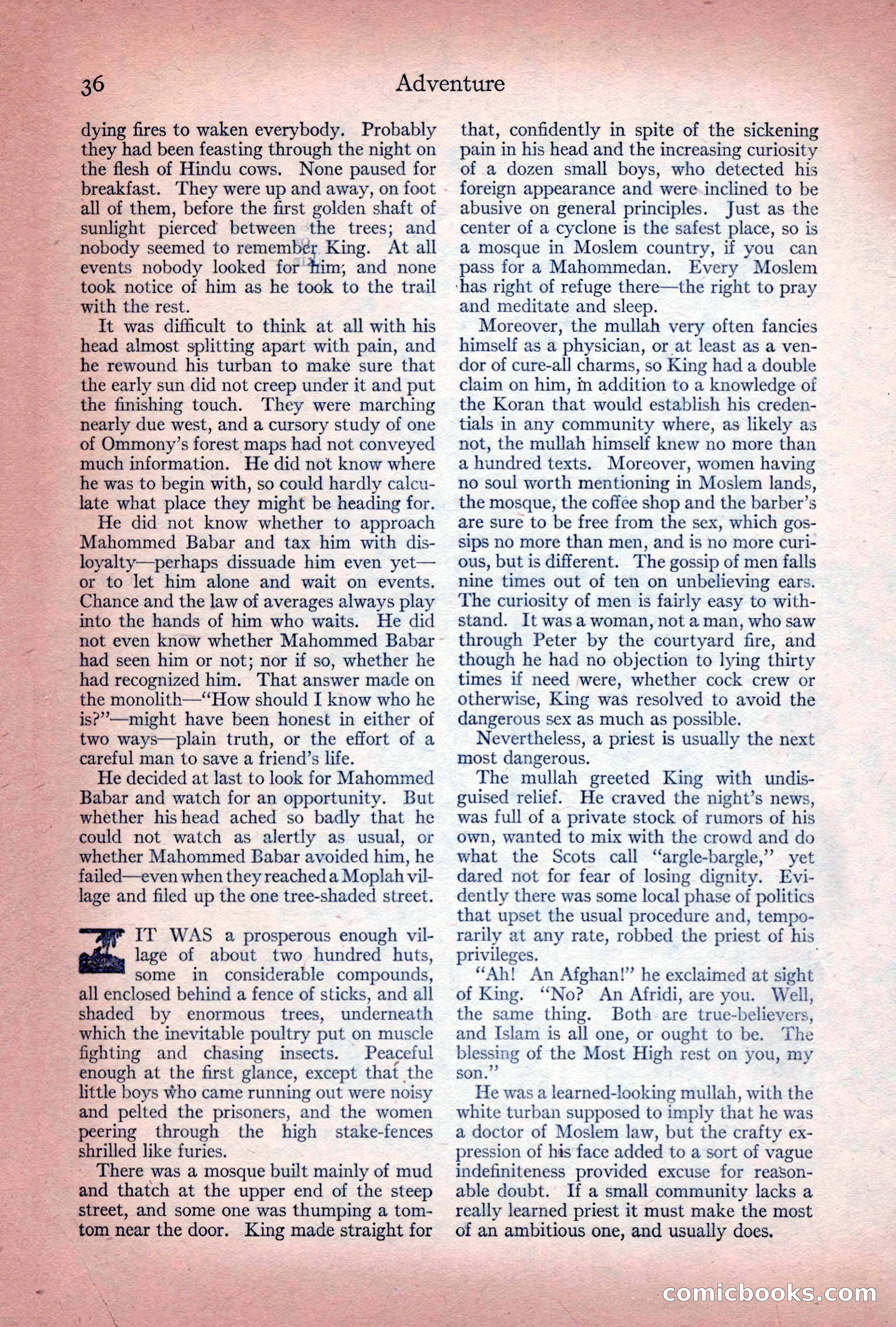 Adventure Magazine Cover, December 10, 1922 — page 42 of 200