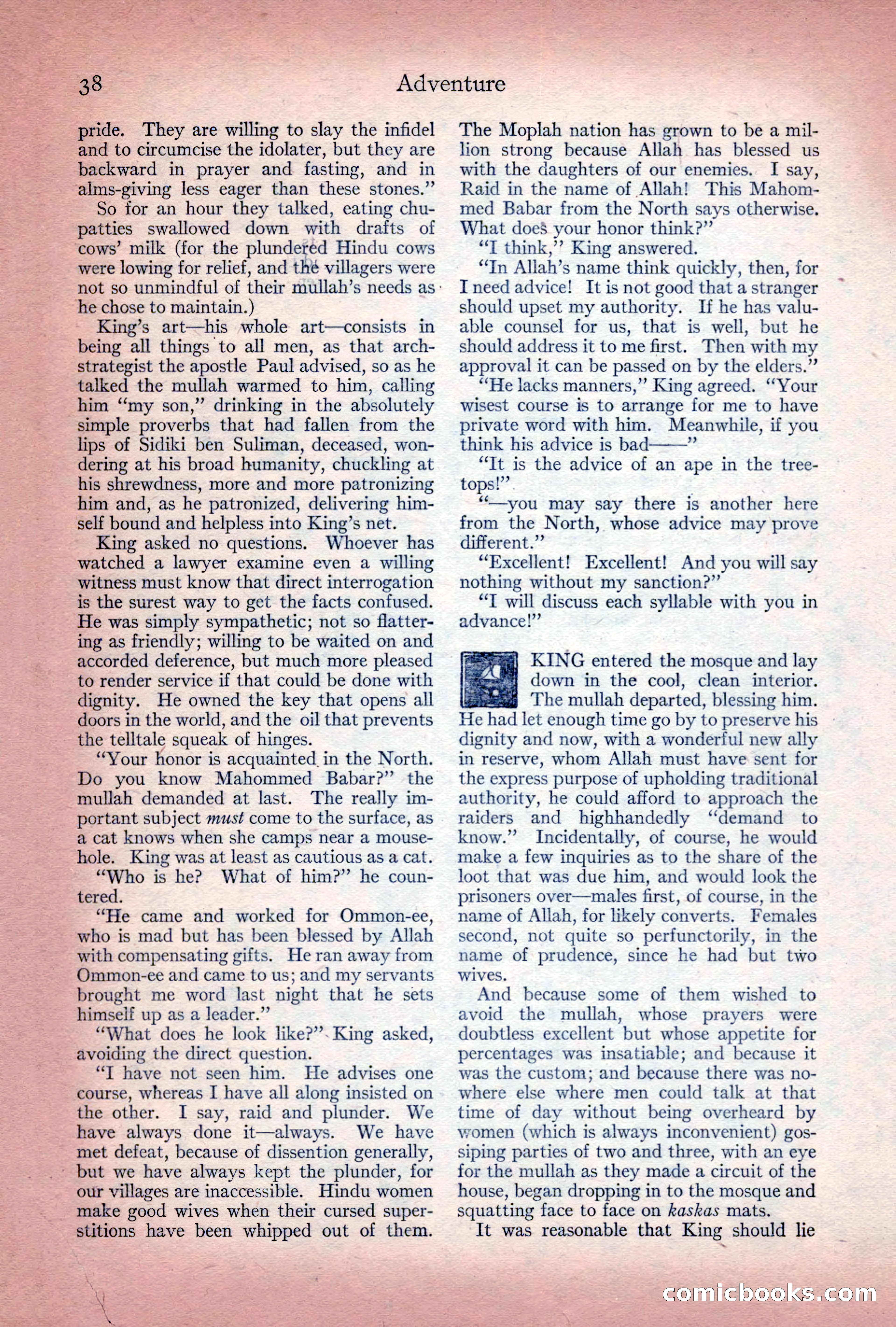 Adventure Magazine Cover, December 10, 1922 — page 44 of 200