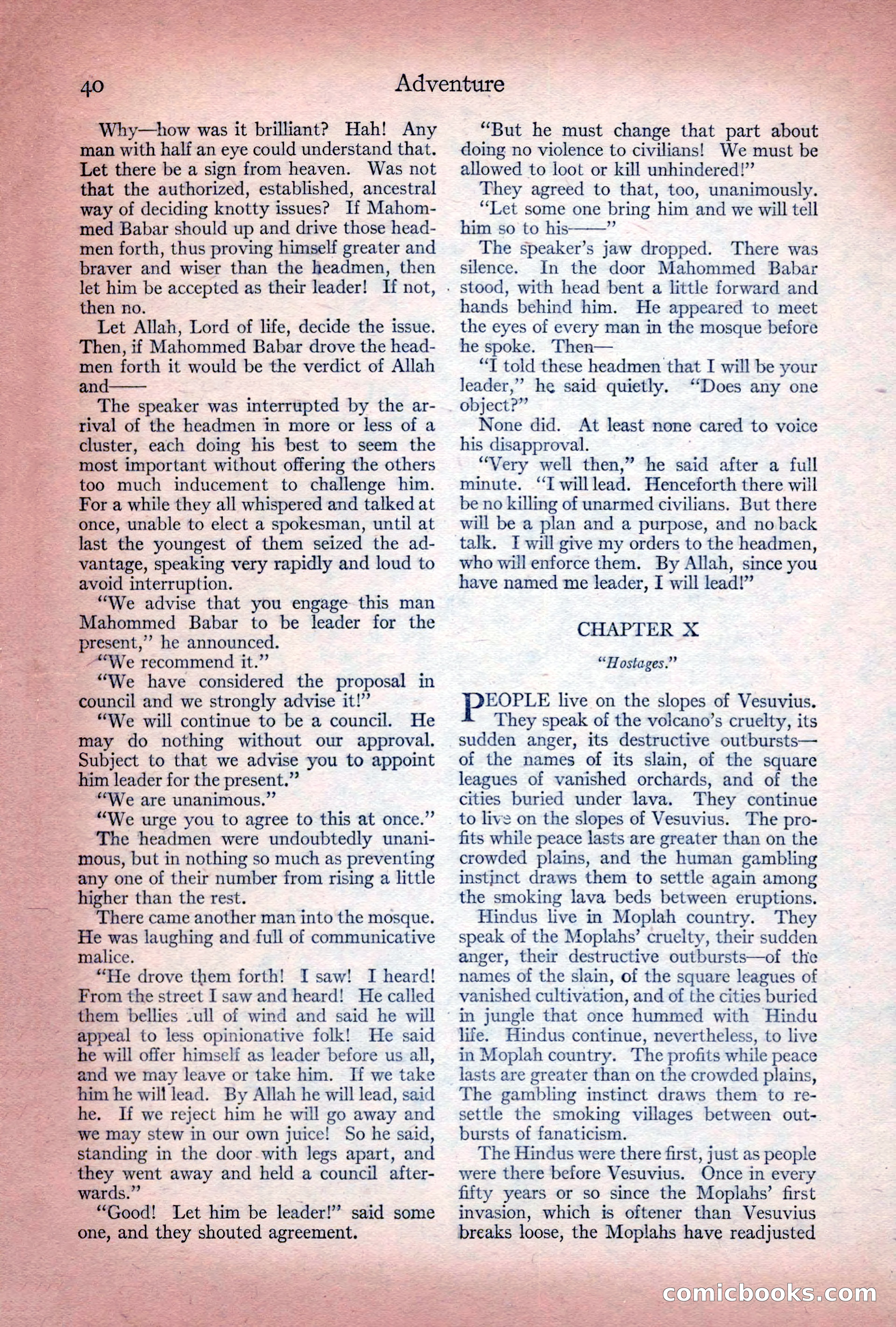 Adventure Magazine Cover, December 10, 1922 — page 46 of 200
