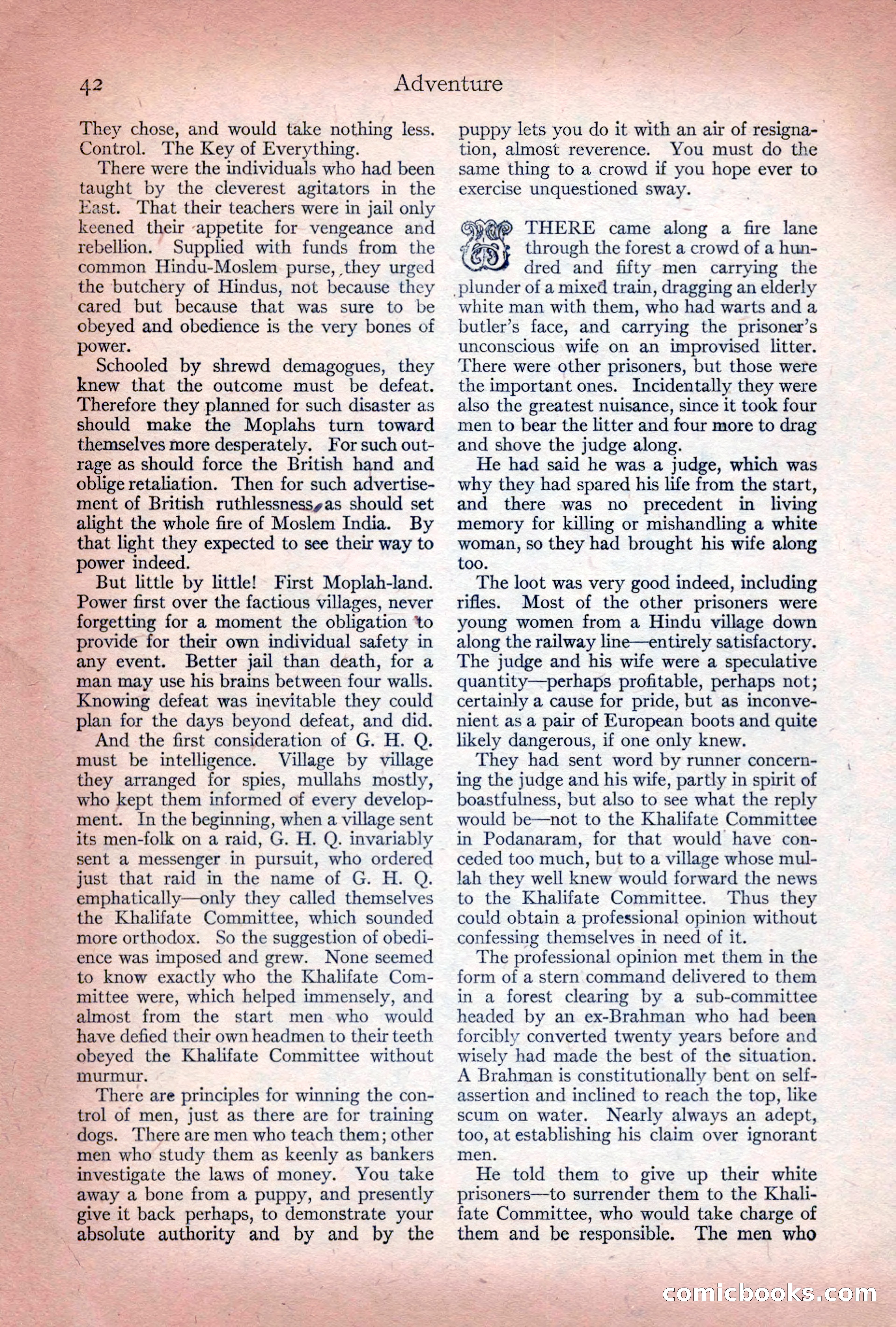 Adventure Magazine Cover, December 10, 1922 — page 48 of 200