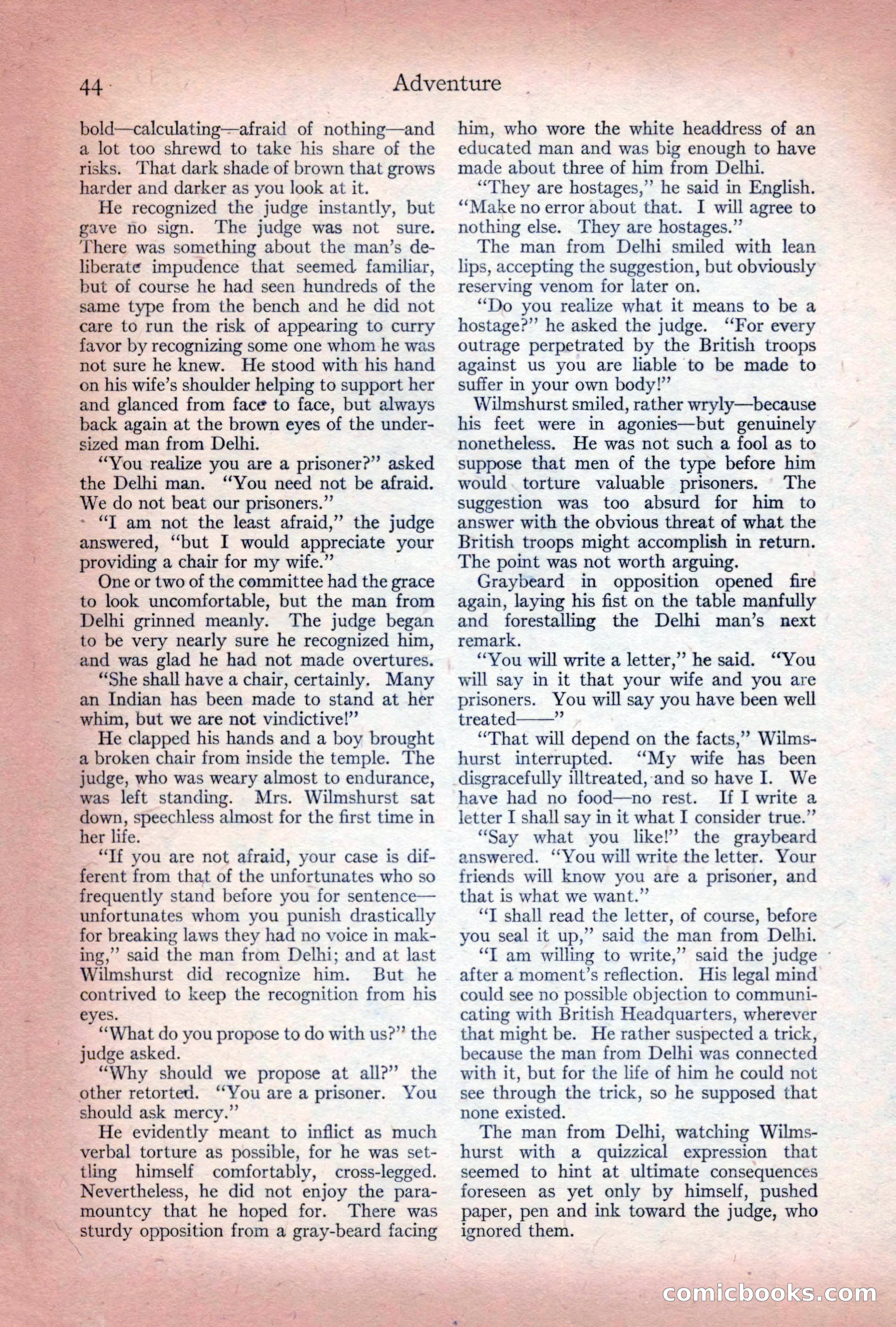 Adventure Magazine Cover, December 10, 1922 — page 50 of 200
