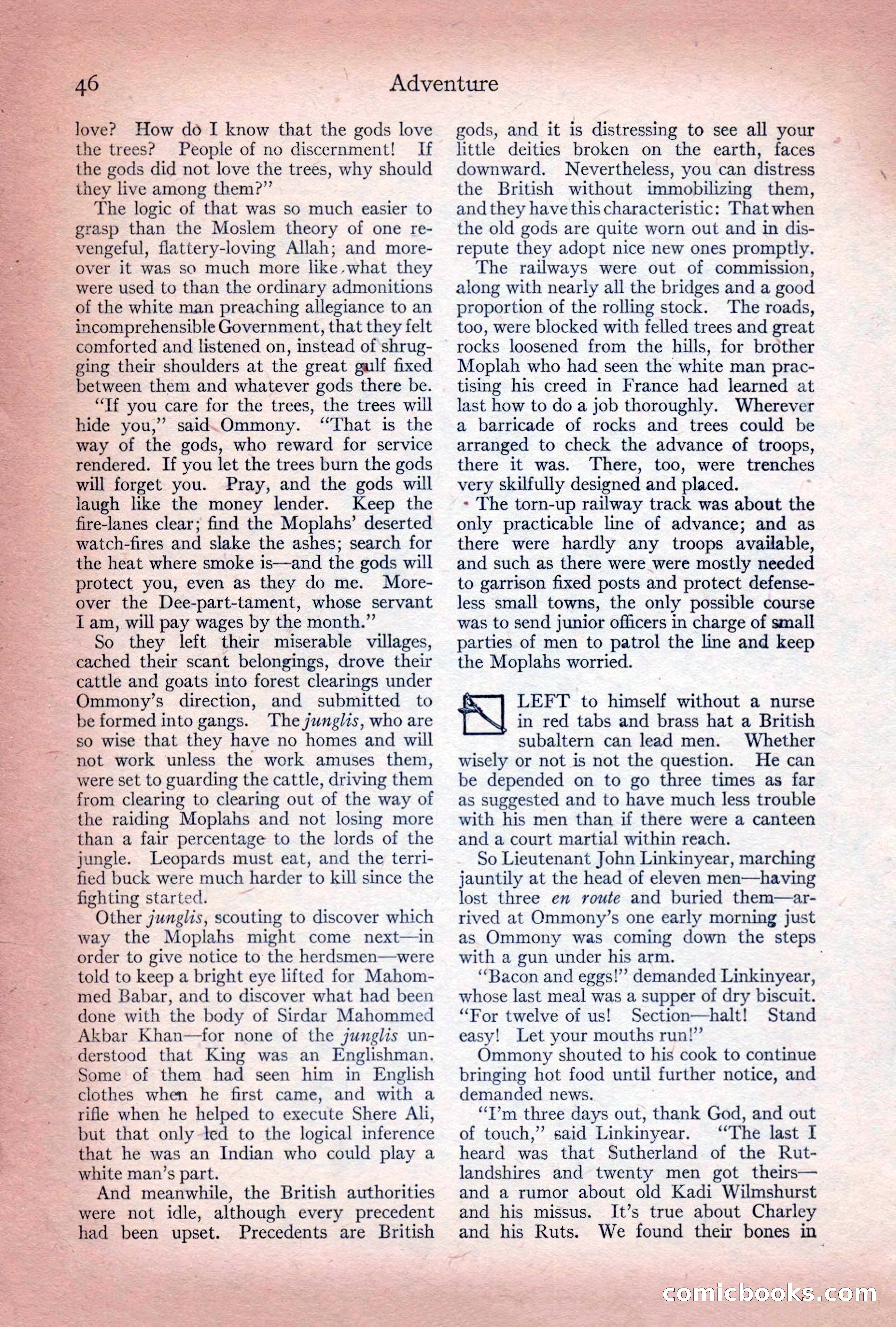 Adventure Magazine Cover, December 10, 1922 — page 52 of 200