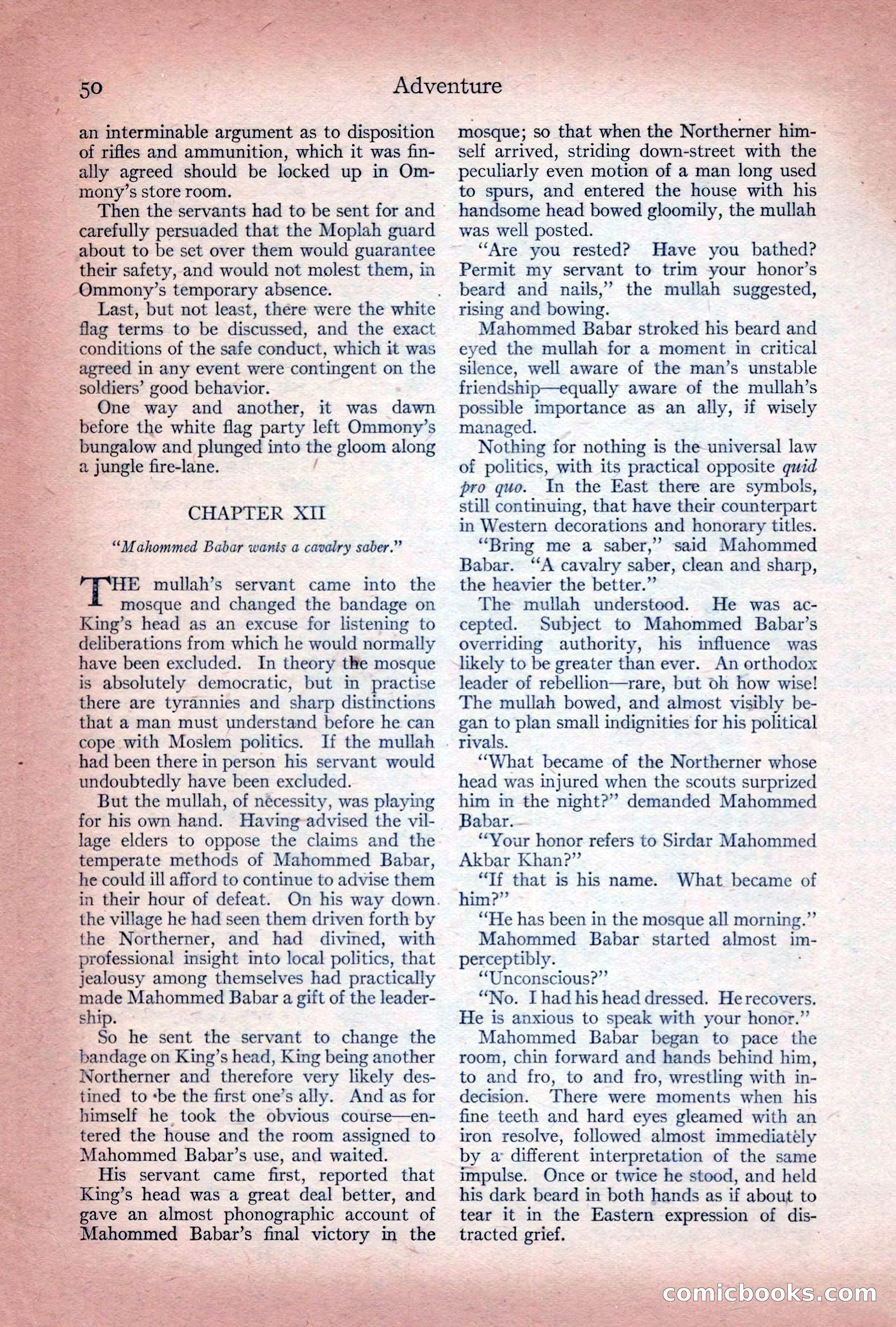 Adventure Magazine Cover, December 10, 1922 — page 56 of 200