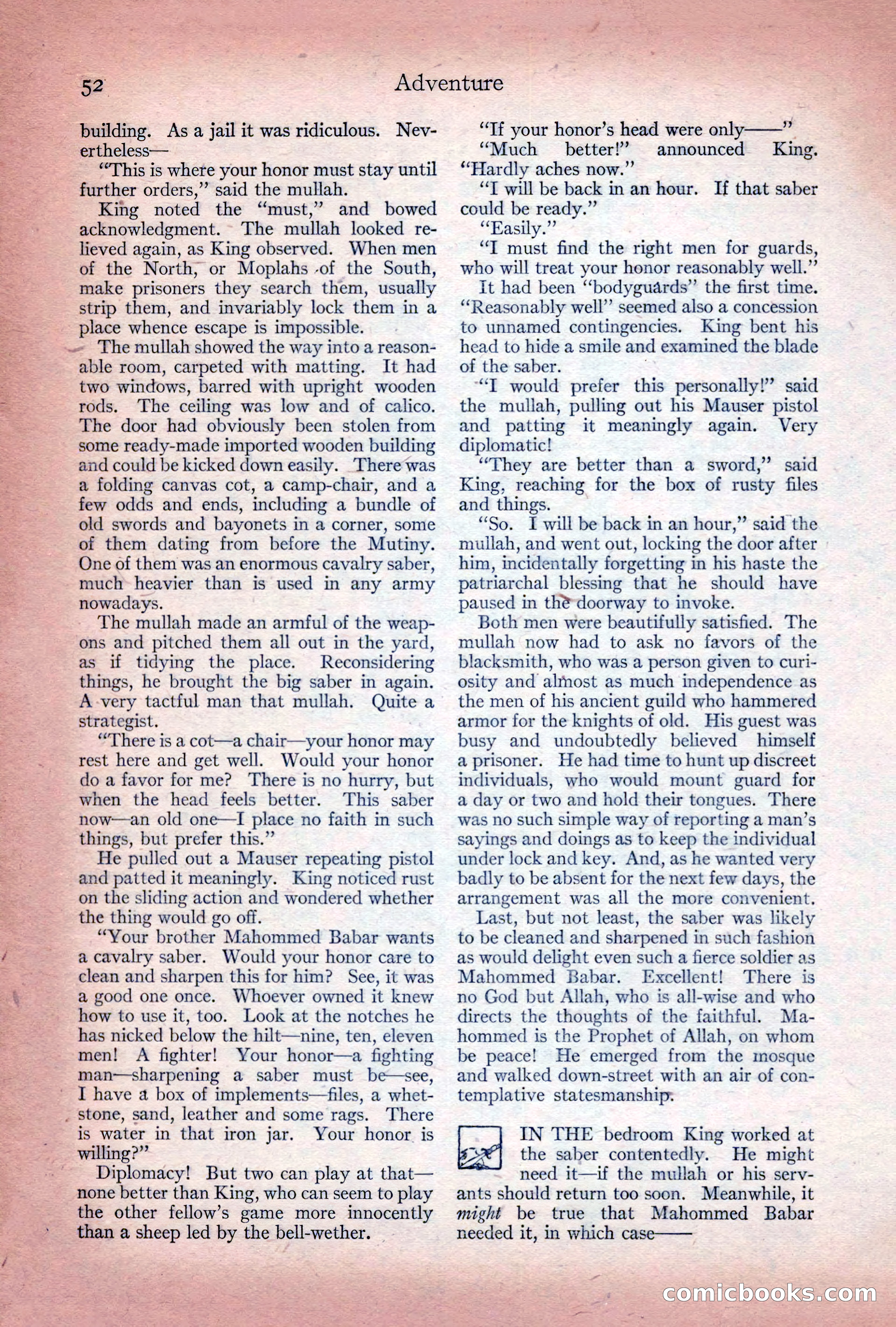 Adventure Magazine Cover, December 10, 1922 — page 58 of 200