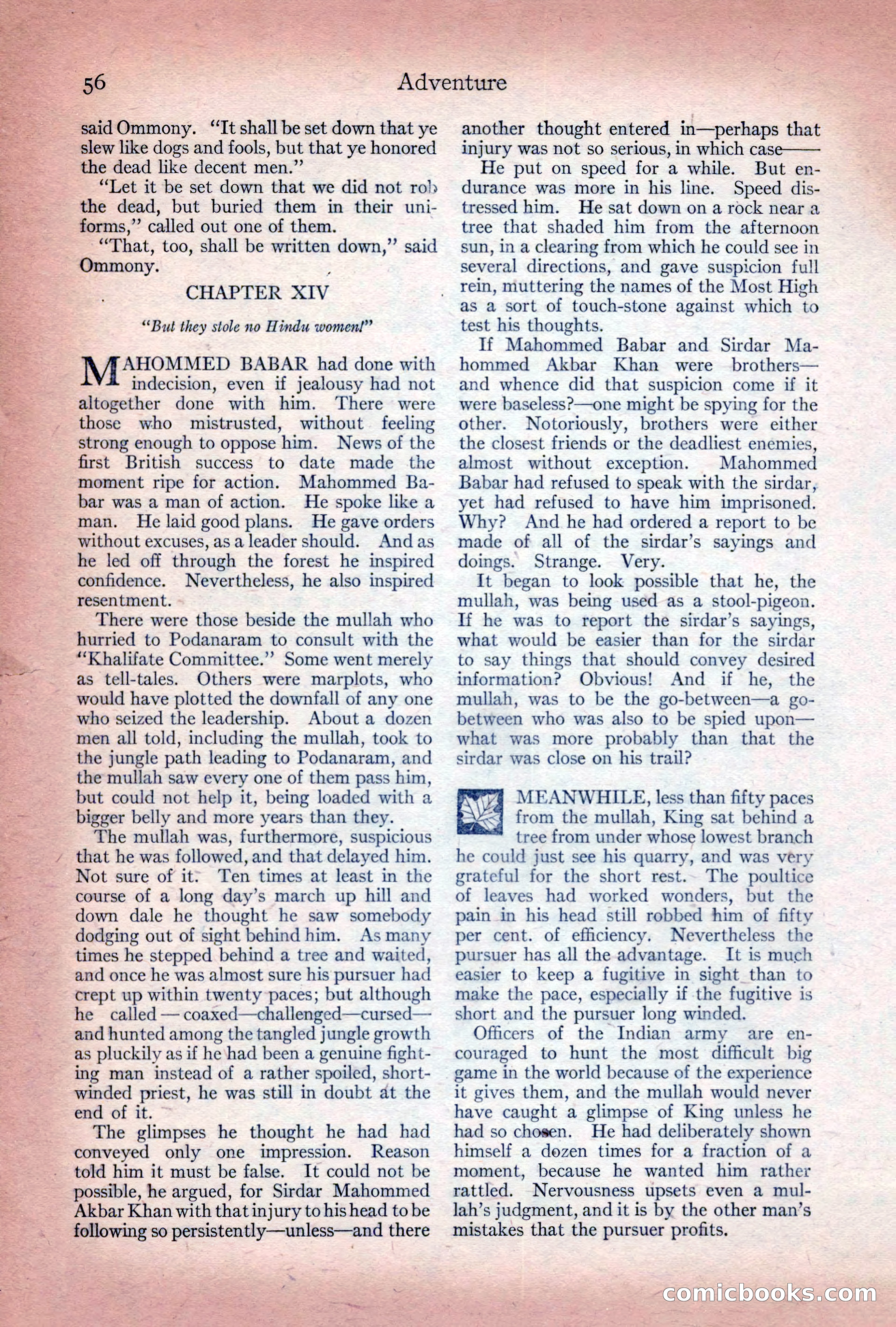 Adventure Magazine Cover, December 10, 1922 — page 62 of 200