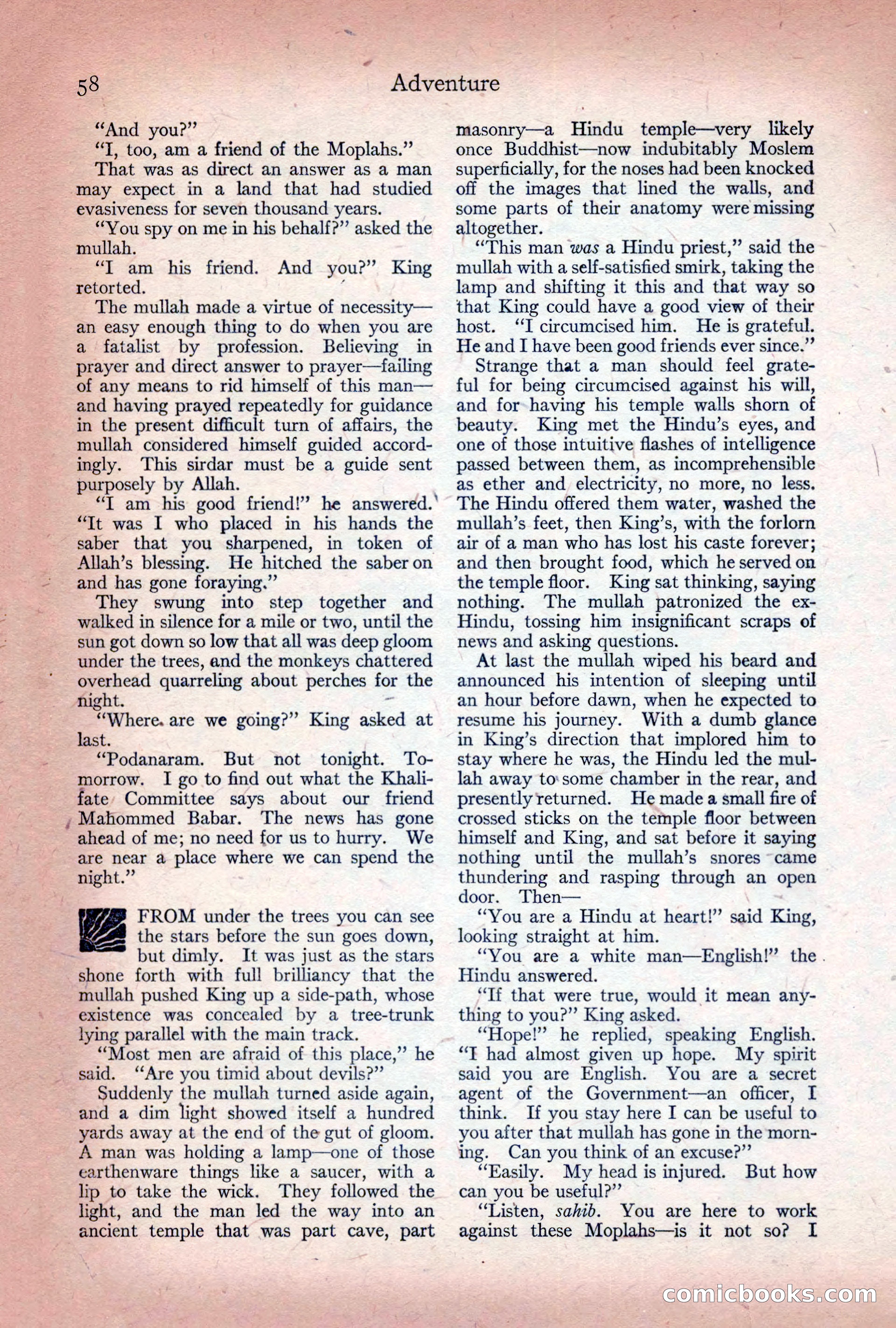 Adventure Magazine Cover, December 10, 1922 — page 64 of 200