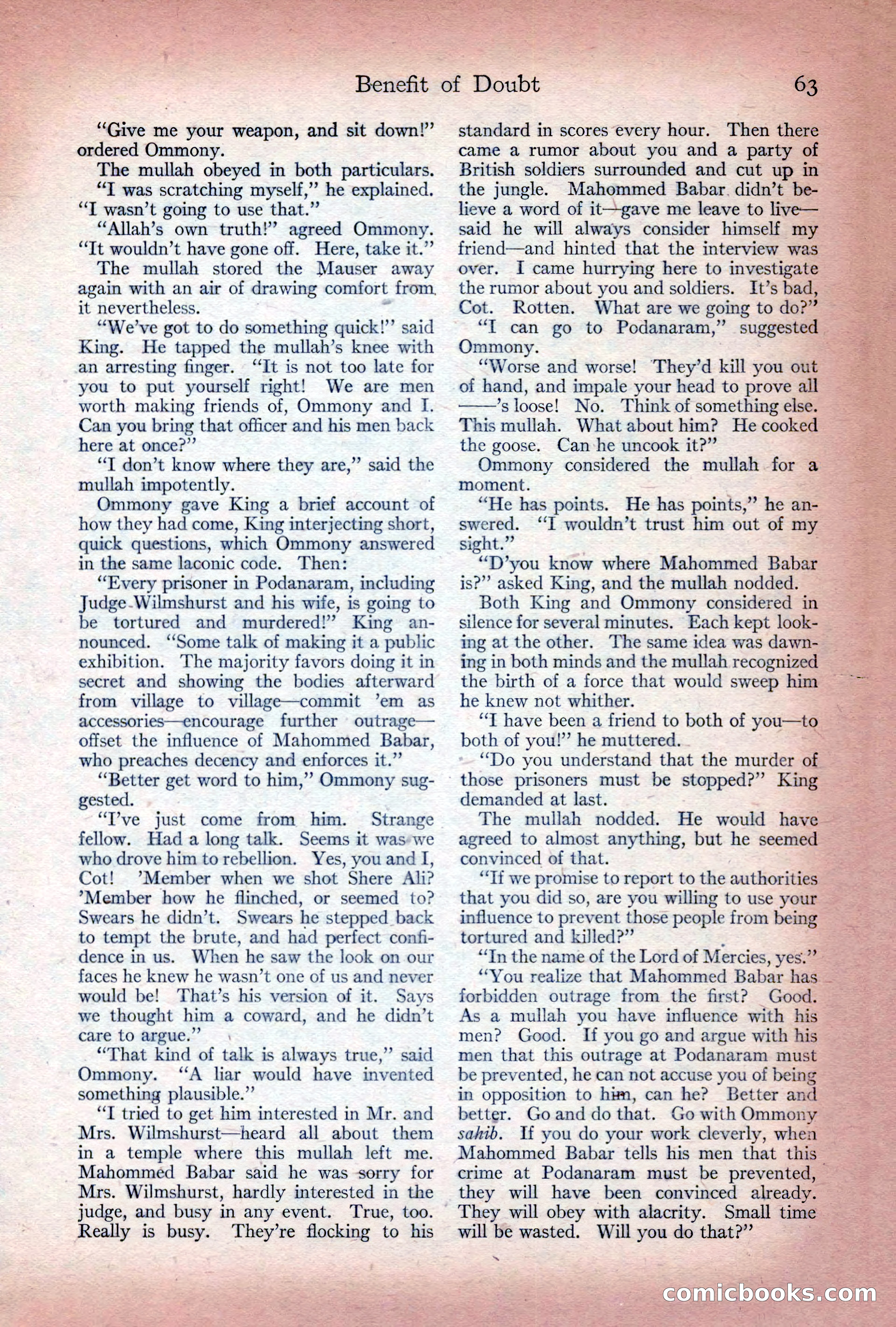 Adventure Magazine Cover, December 10, 1922 — page 69 of 200