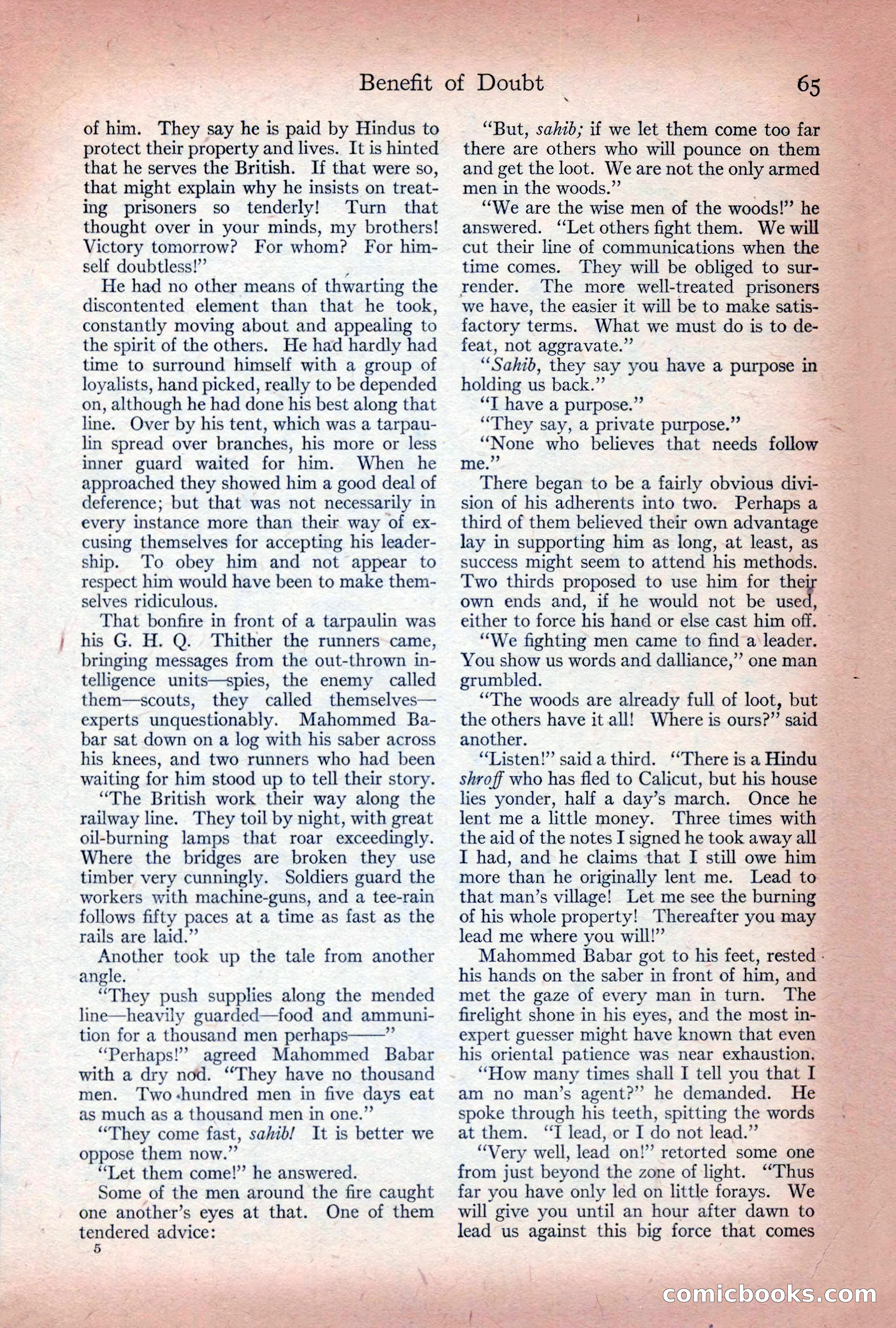 Adventure Magazine Cover, December 10, 1922 — page 71 of 200